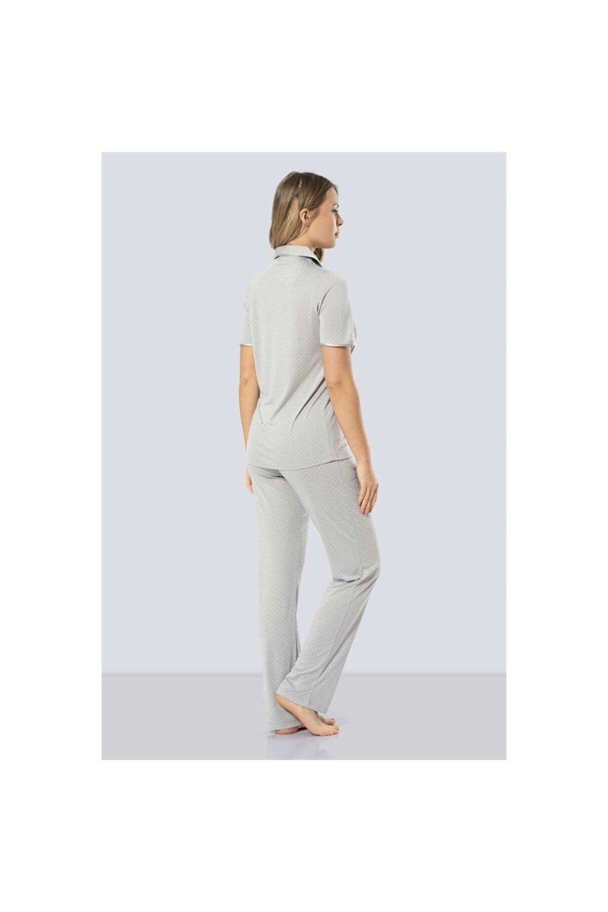 TÜREN-3291 Point Pajama Set - Gray 3