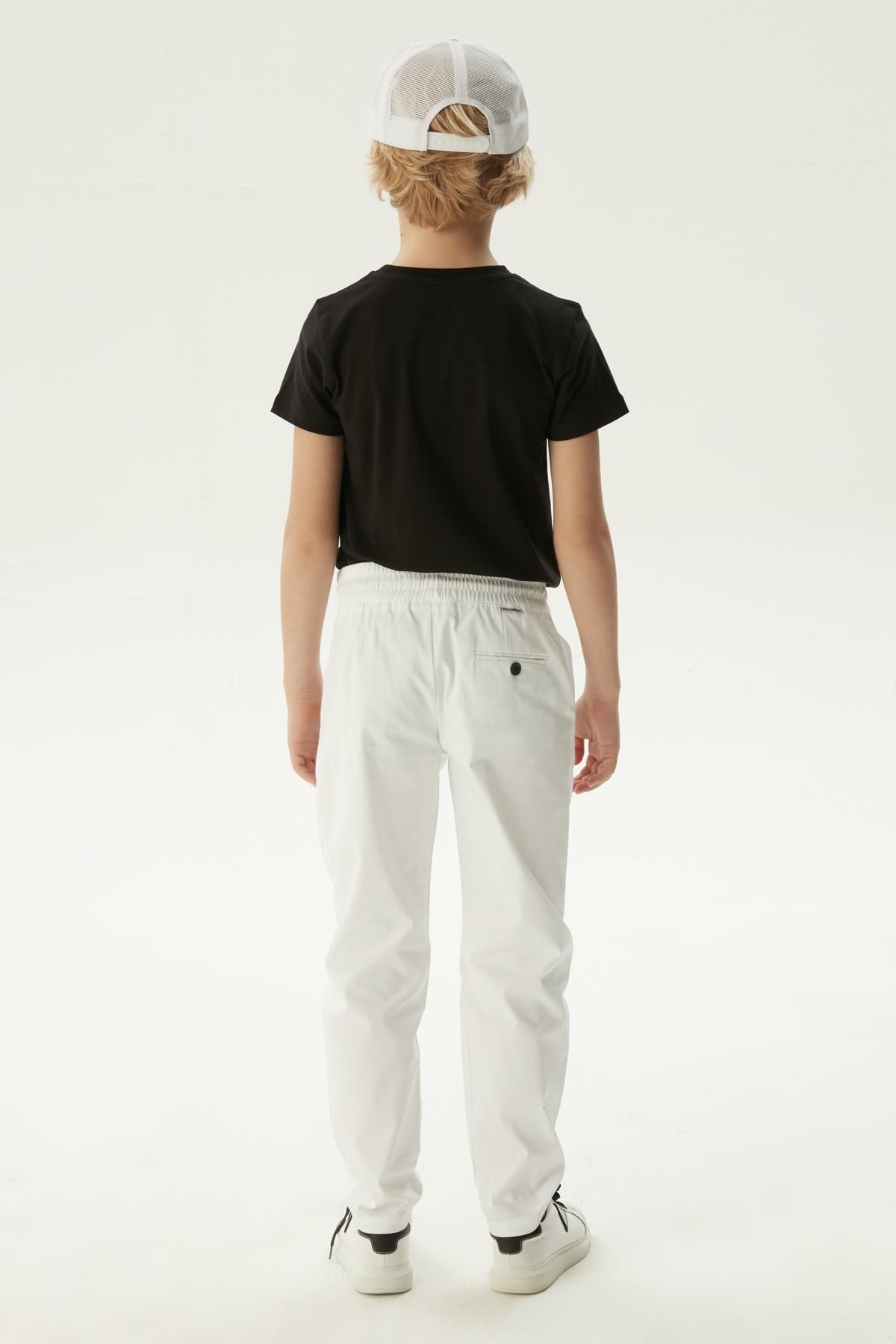 Bikkembergs-BG Store Boy's White Pants 4