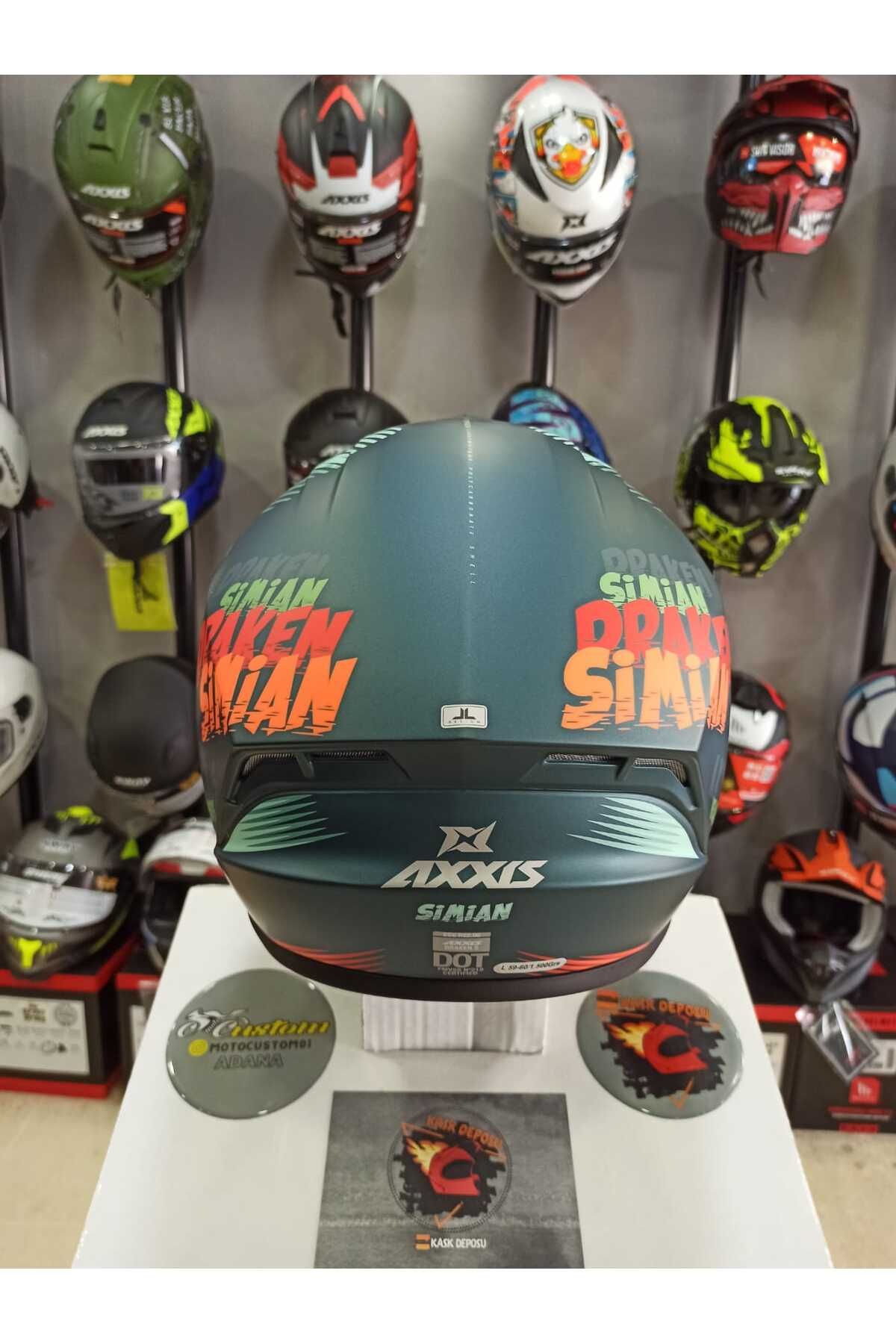 AXXIS-Draken S Simian B4 Matte Full Face Covered Helmet 2