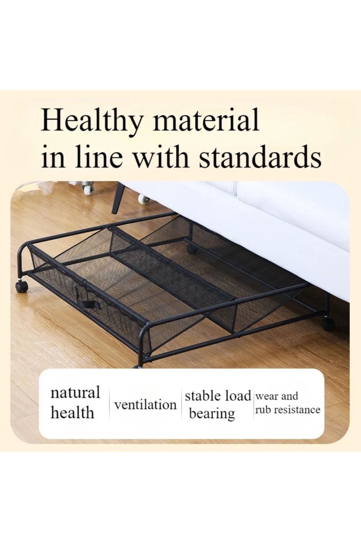 Choice-Storage Shoe Rack Carbon Steel Roller Shoes Organization Bed Bottom Storage Boxes Space-Saving Mu... 5