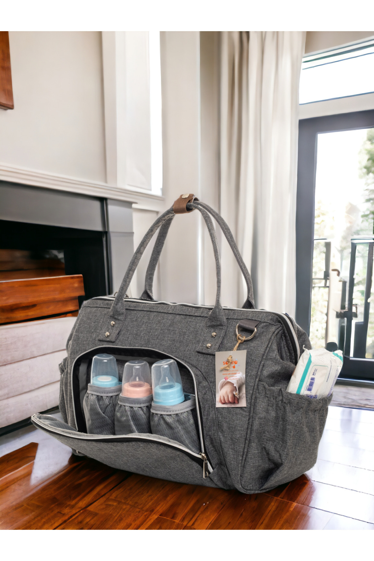 Sahra HAPPYBABY 2'Lİ BEBEK TAŞIMA SETİ (FONKSİYONEL BEBEK BAKIM ÇANTASI VE NOHUT KUNDAK) fotoğrafı 5 (önizleme)