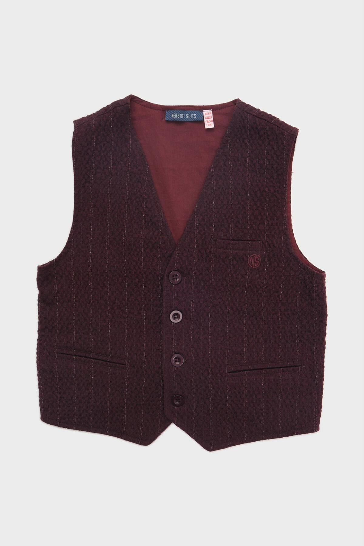 Nebbati-Bg Store Boy's Claret Red Vest 22fw0nb3719 5