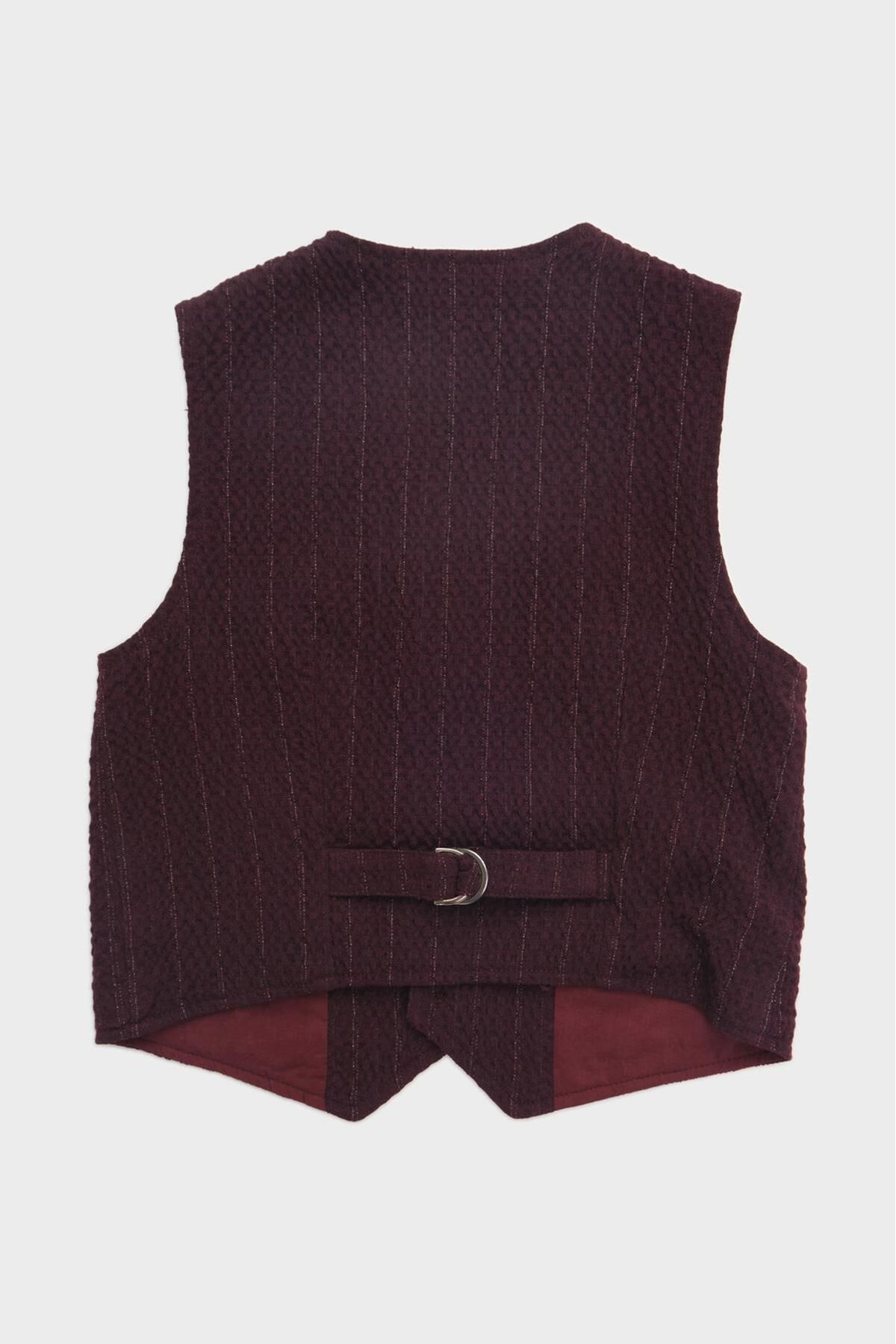 Nebbati-Bg Store Boy's Claret Red Vest 22fw0nb3719 6