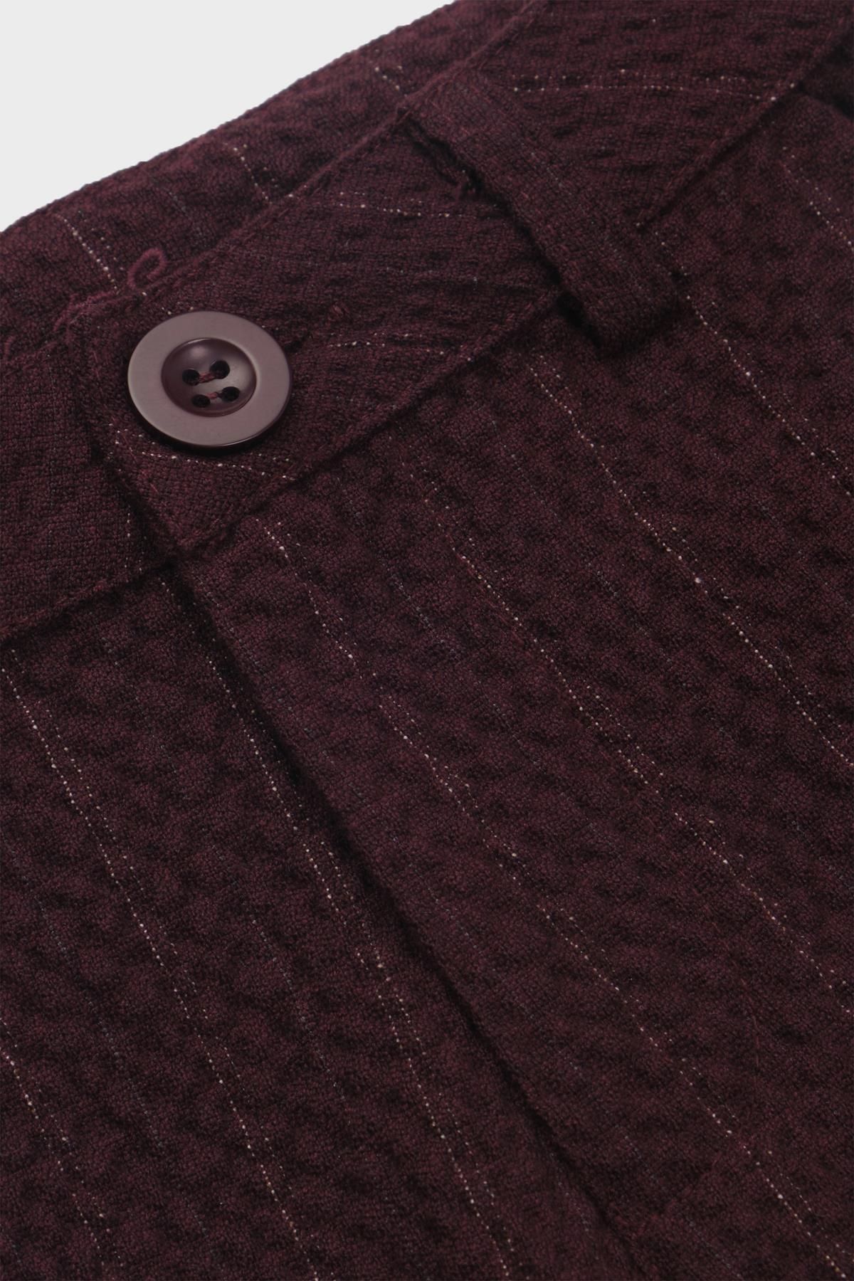 Nebbati-Bg Store Boy's Burgundy Παντελόνι 22fw0nb3225 7