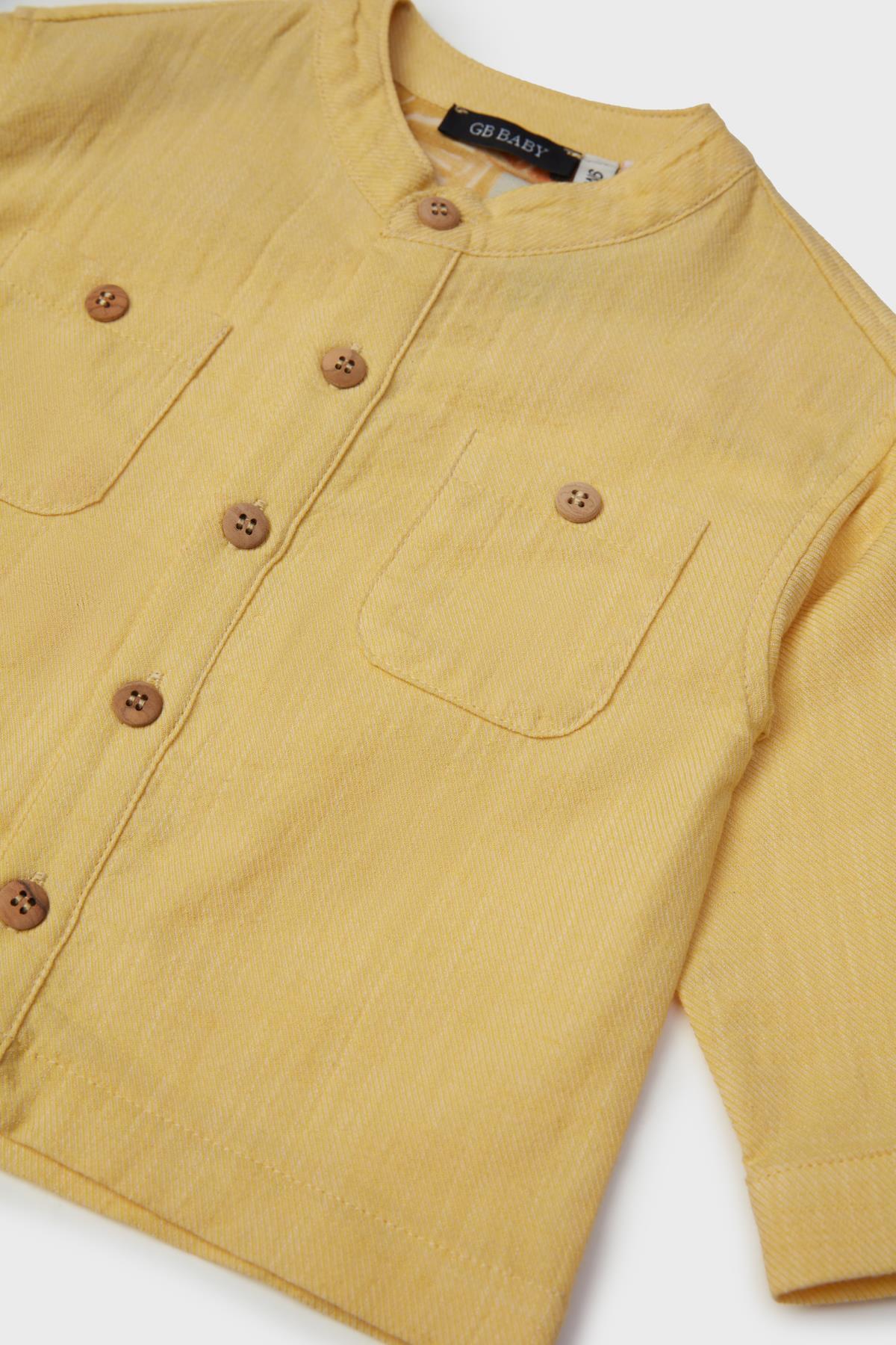 GB Baby BG Store Erkek Bebek Sarı Gömlek fotoğrafı 3 (önizleme)