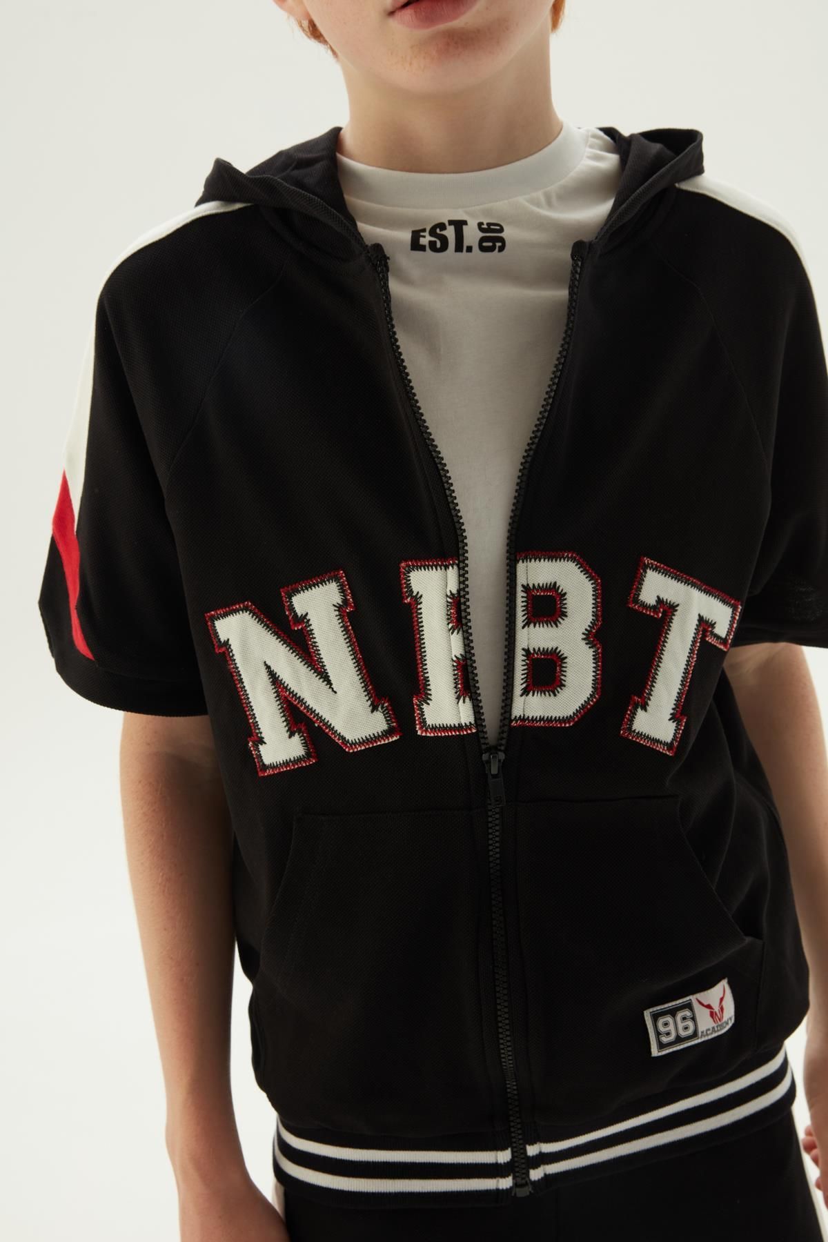 Nebbati-BG Store Boy's Black Tracksuit Top 4