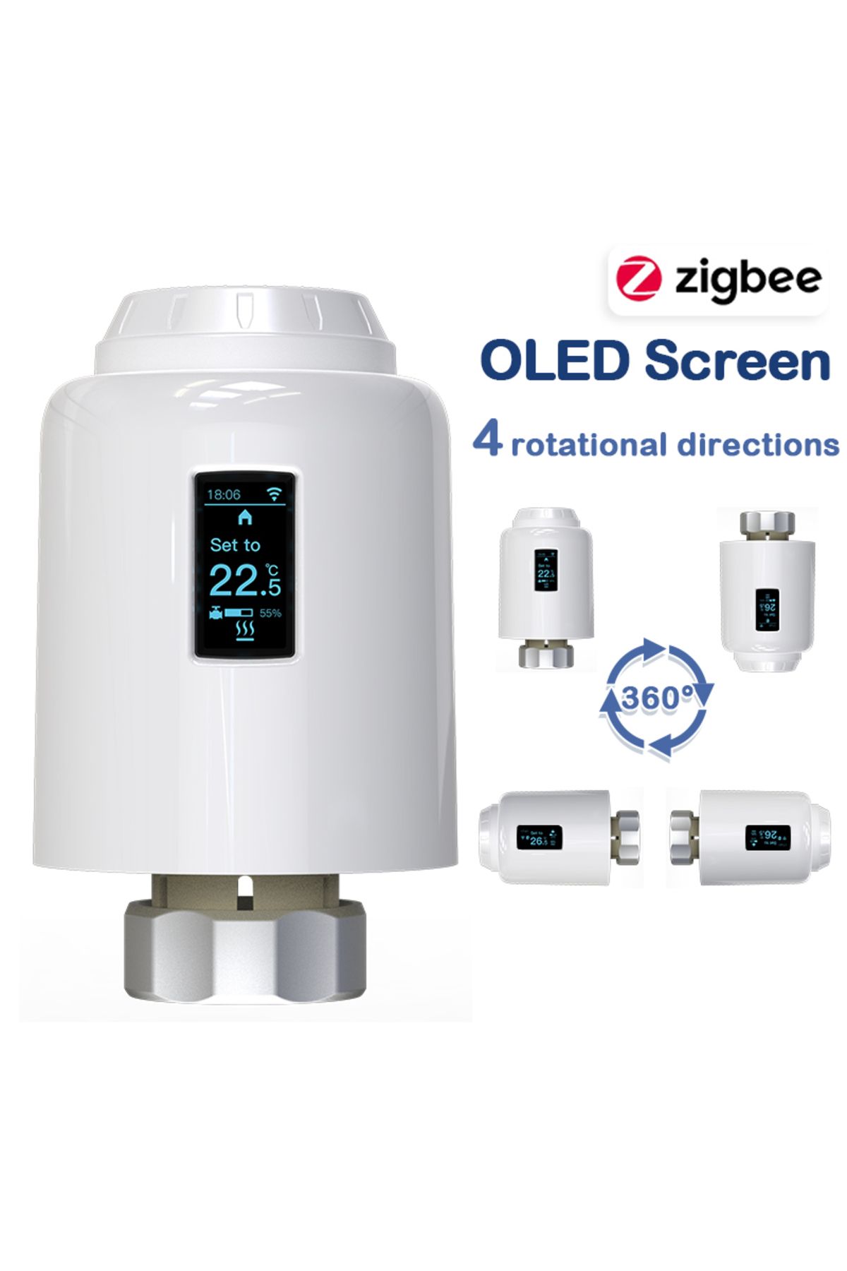Choice-محرك المبرد الذكي Trv602 Tuya Zigbee Trv Wifi القابل للبرمجة وصمام المبرد الحراري عن بعد 1