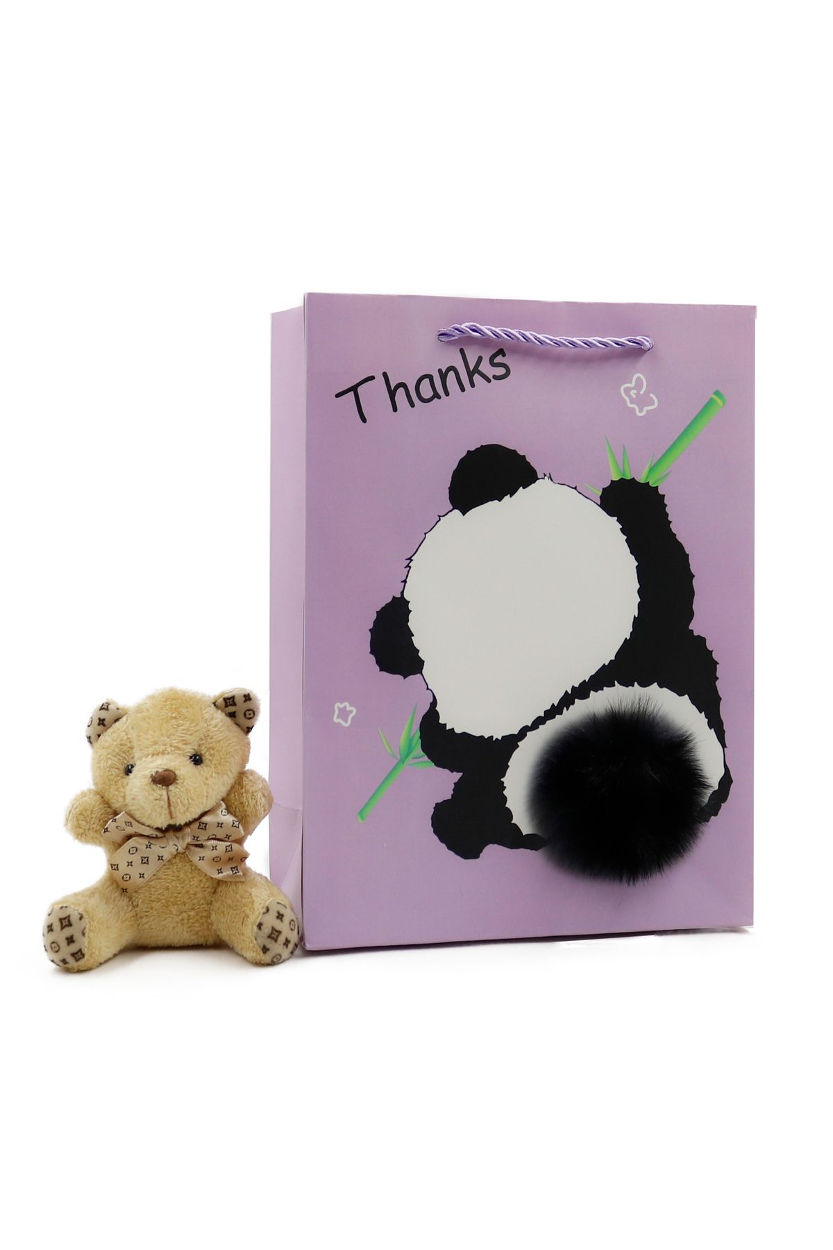 reprodesign 18x24 Geantă Drăguță Din Carton Cu Pompon Cu Tematică De Animale 1 Bucată (liliac) - One Size