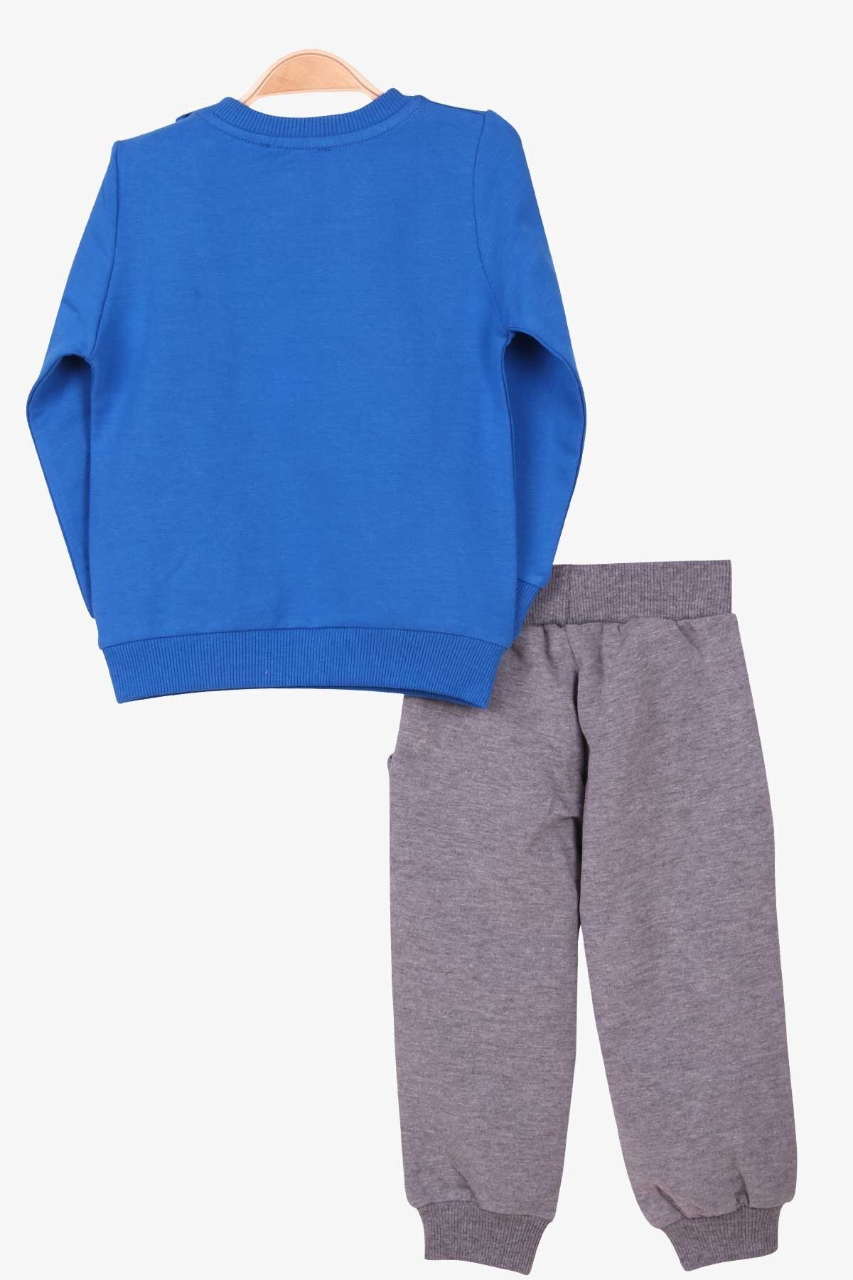 Breeze Erkek Bebek Eşofman Takım Ayı Nakışlı 9 Ay-3 Yaş, Saks Mavisi fotoğrafı 2 (önizleme)