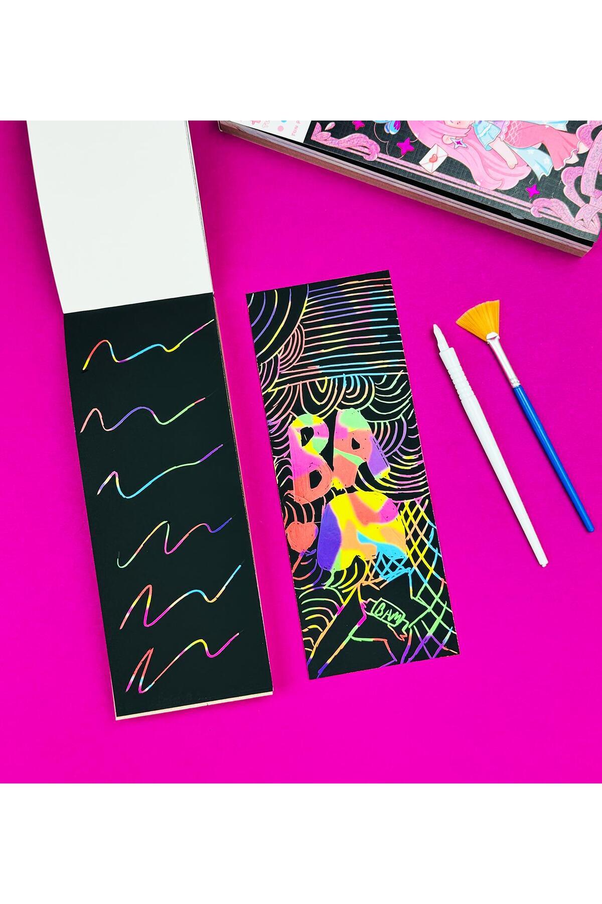 Gift Moda Sihirli Siyah Kazıma Defteri Scratch Painting - Fiyatı