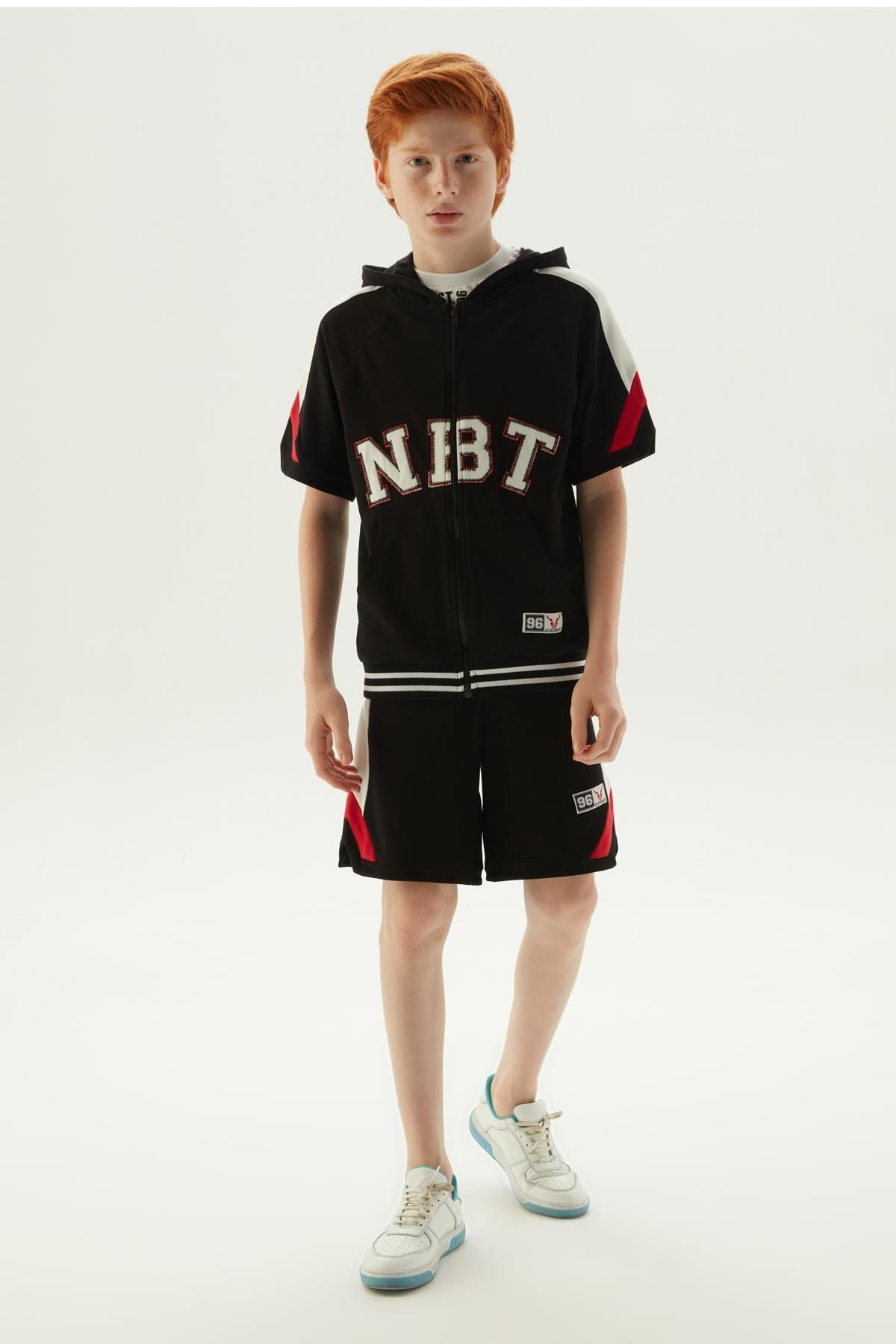 Nebbati-BG Store Boy's Black Tracksuit Top 1