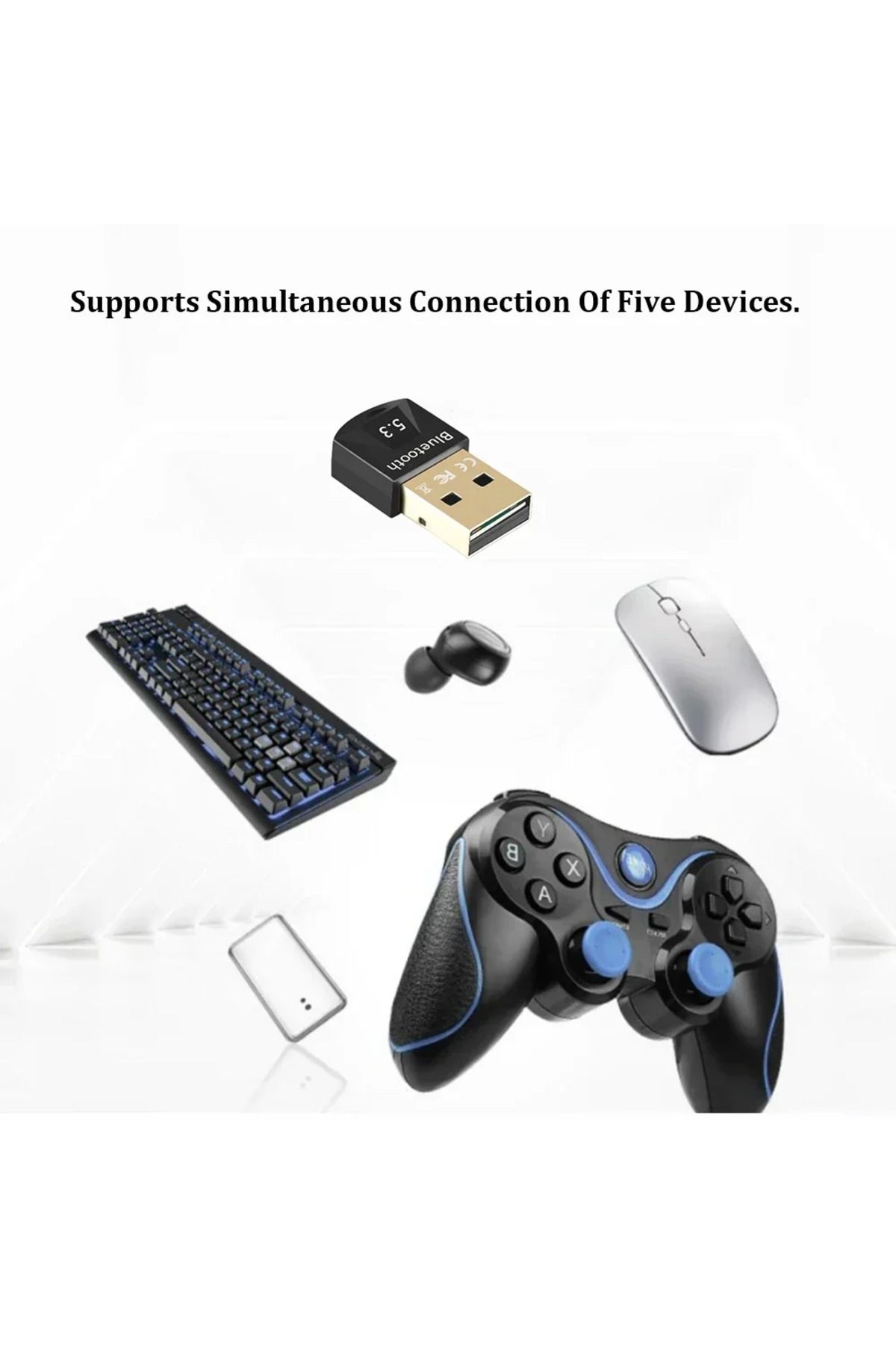Choice-VIKEFON 2024 New Bluetooth Adapter for Pc Usb Bluetooth 5.3 Dongle Receiver for Speaker Mouse Key... 5
