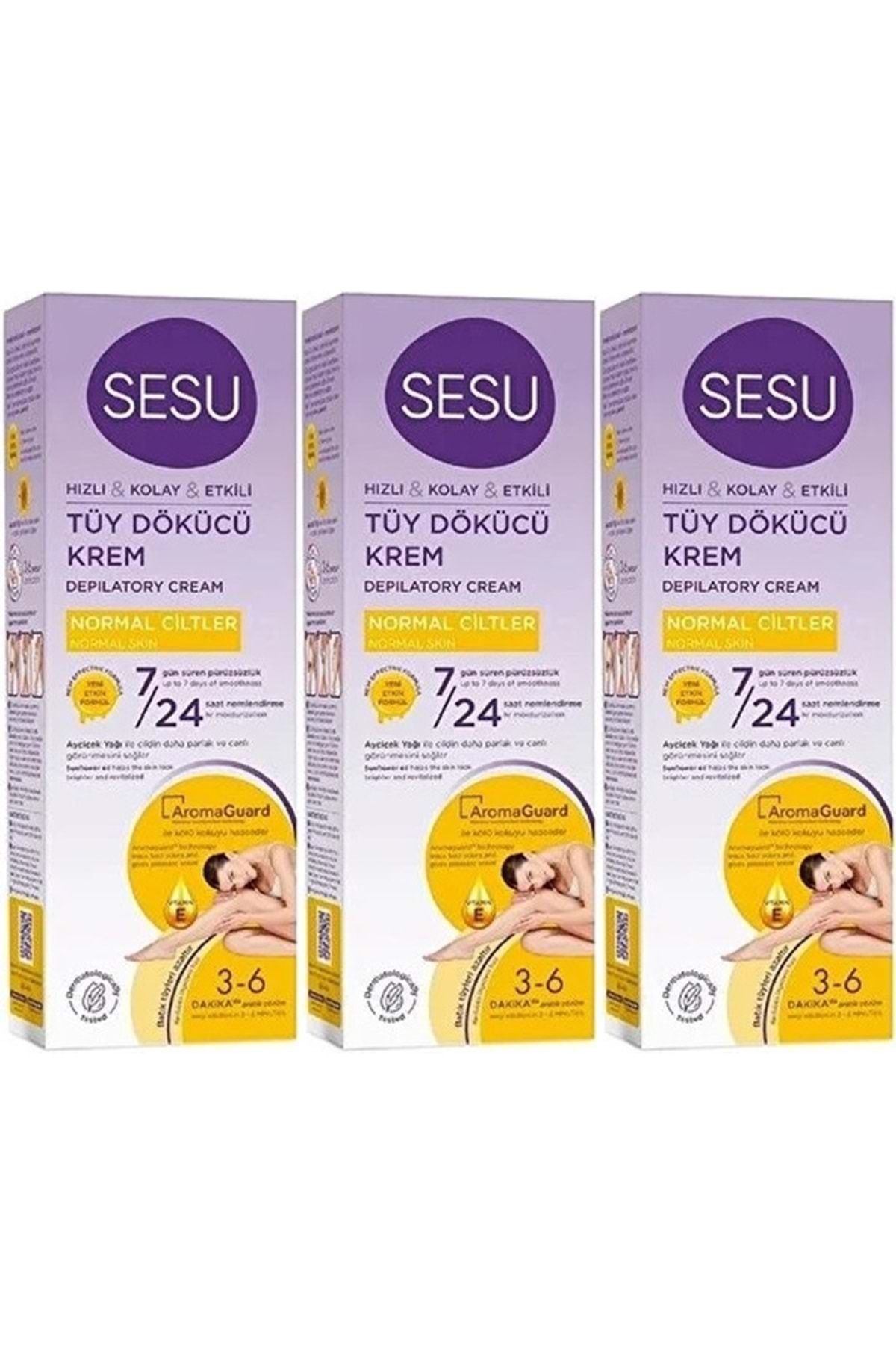 Sesu Tüy Dökücü Krem 100ML Normal Ciltler (3 Lü Set)