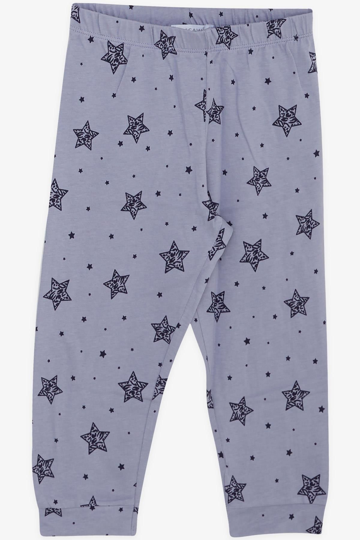 Macawi-1.5-5 Years Old Girl's Pajama Set - Star Pattern, Lilac 4