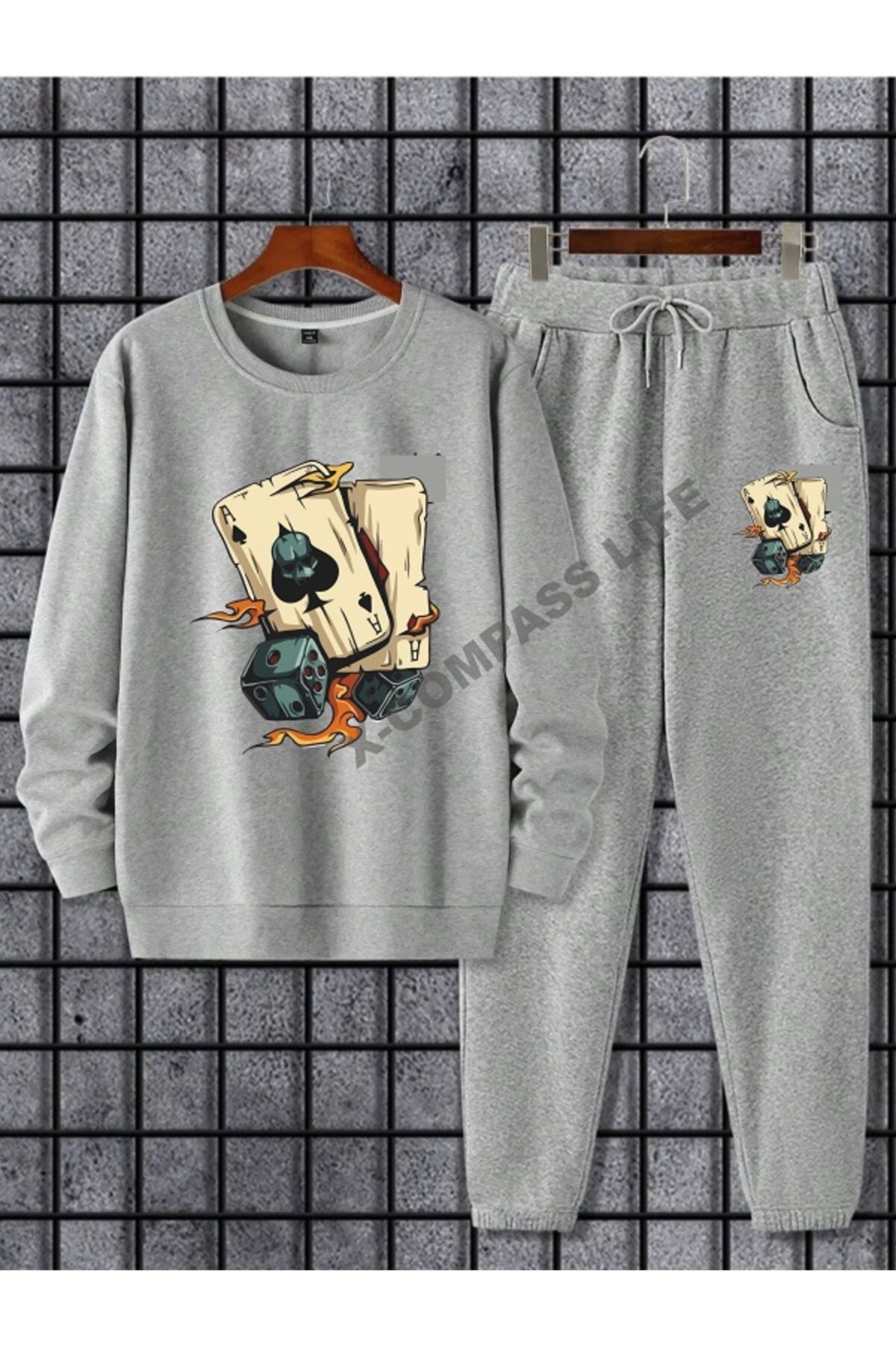 x-compass life Set De Trening Unisex Cu Imprimeu Dice - Guler Zifir Unisex - M