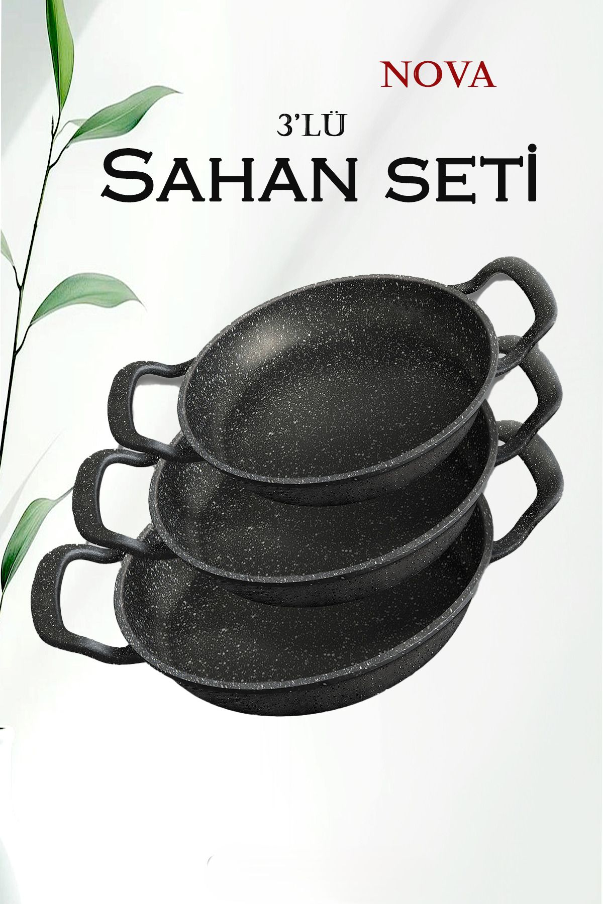 COOK KİTCHEN Nova 3’lü Sahan Seti 18-20-22 Cm