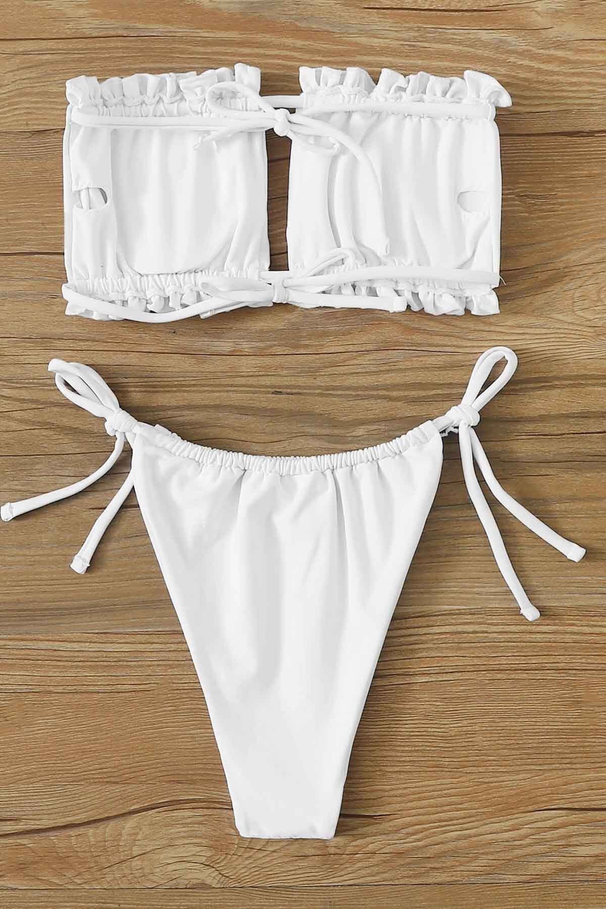 Angelsin-Brasilianisches Model-Bikini-Set mit Kordelzug 6