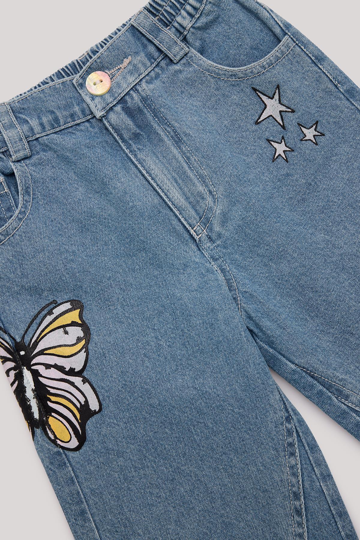 GB Baby BG Store Kız Bebek Denim Pantolon fotoğrafı 3 (önizleme)