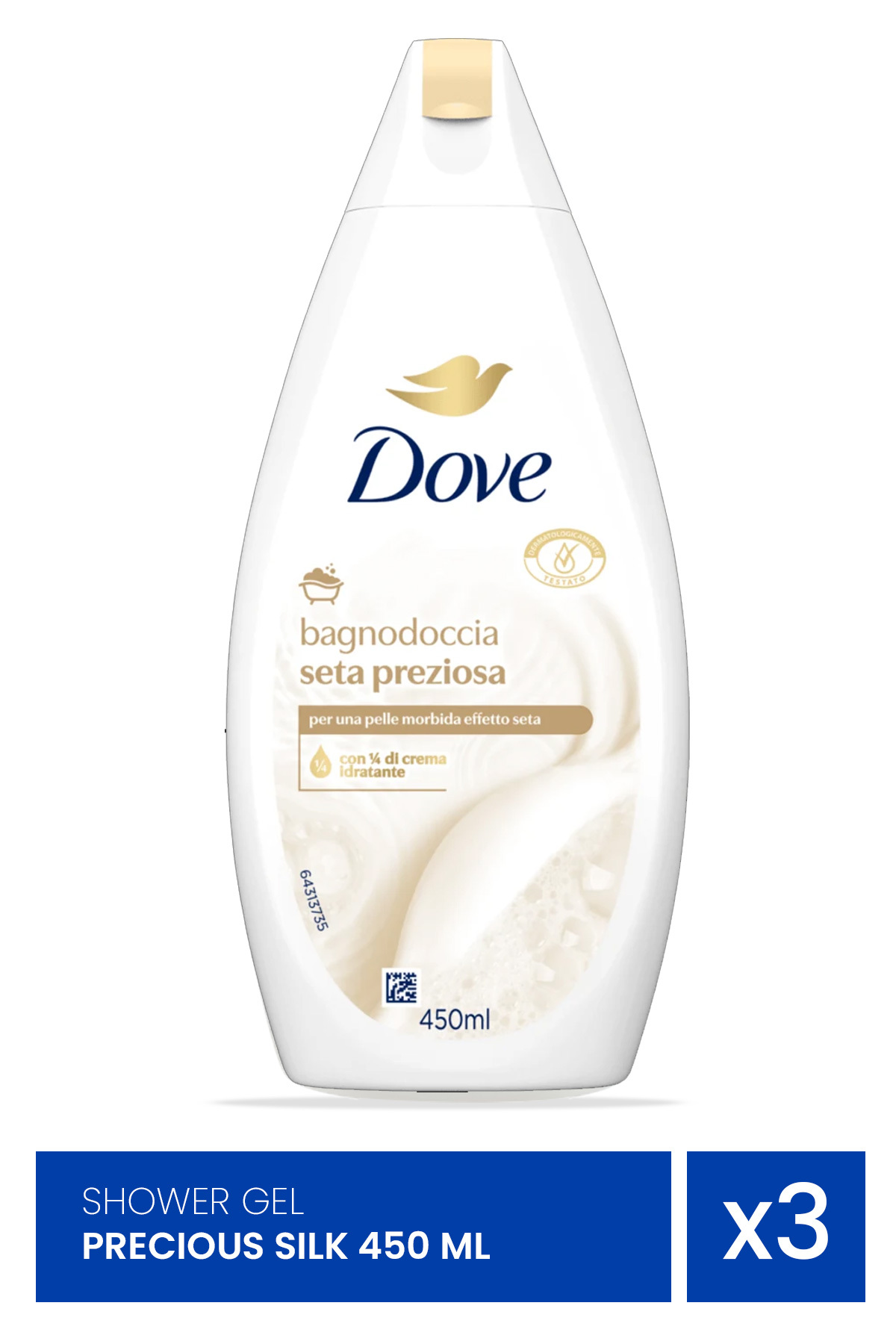 Dove GEL DUS 450ML W SETA PREZIOSA x 3 kusy