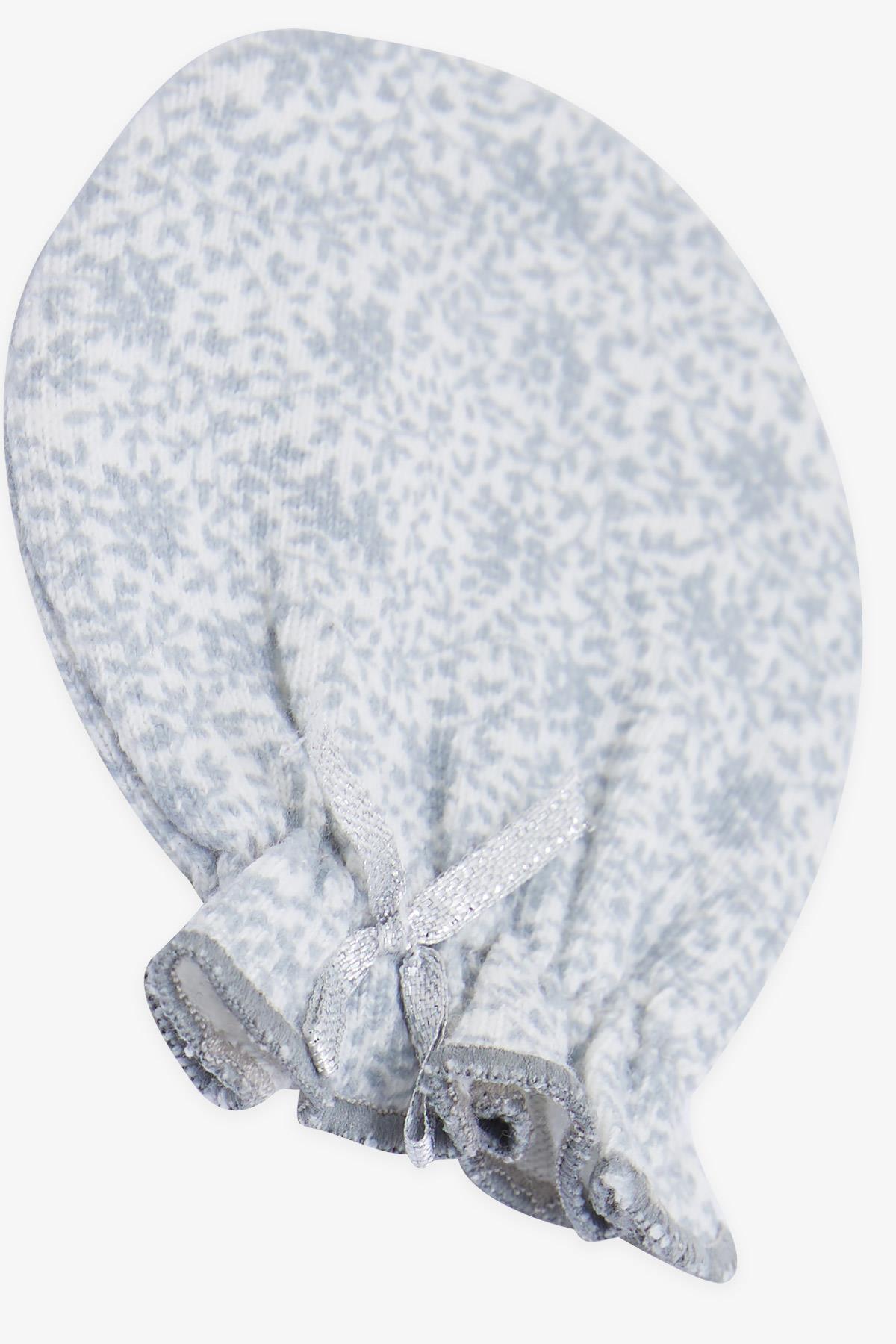 Breeze Yenidoğan Bebek Eldiveni Yaprak Desenli Gri fotoğrafı 3 (önizleme)