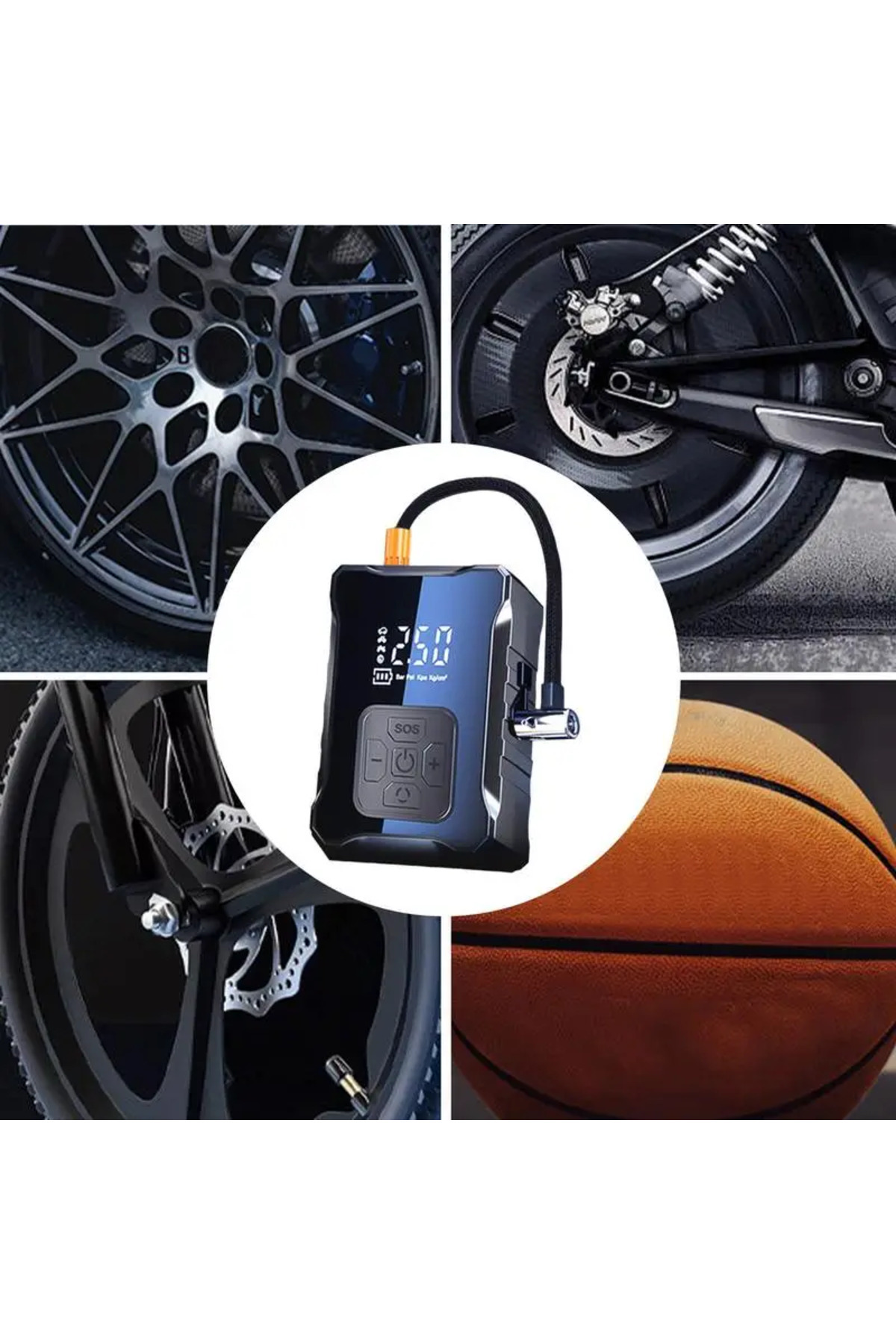 XMSJ-Car Electric Air pump LCD digital display Tire Inflator Portable Compressor Cordless Tyre Inflato... 6