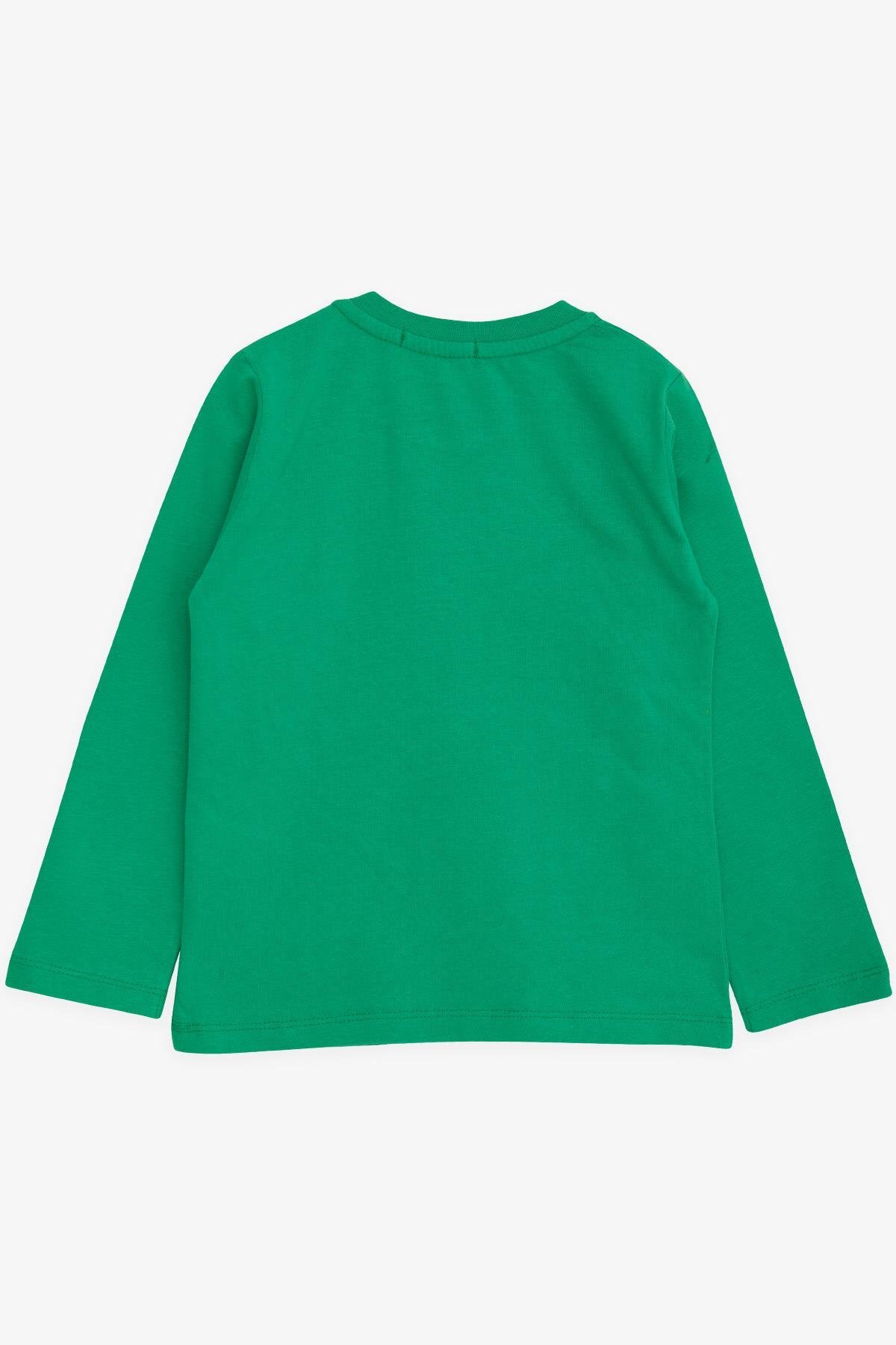 Breeze Erkek Bebek Uzun Kollu Tişört Ayıcık Baskılı Yazı Nakışlı 9 Ay-3 Yaş, Yeşil fotoğrafı 2 (önizleme)