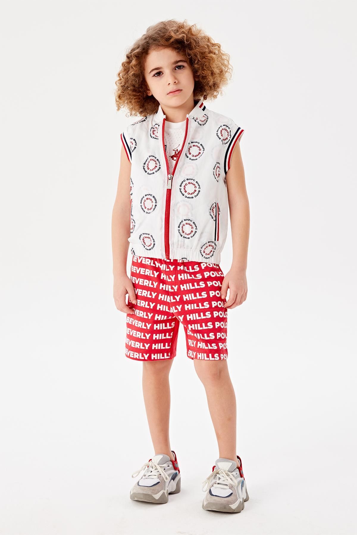 Beverly Hills Polo Club-Boy's Patterned Vest White 1