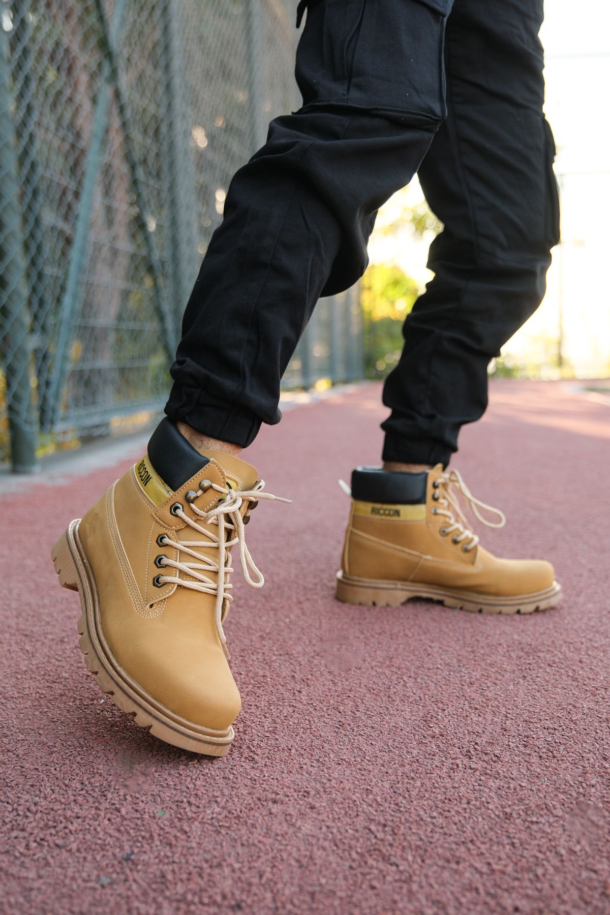 Riccon-Pánské boty Nubuck Camel0012923 3