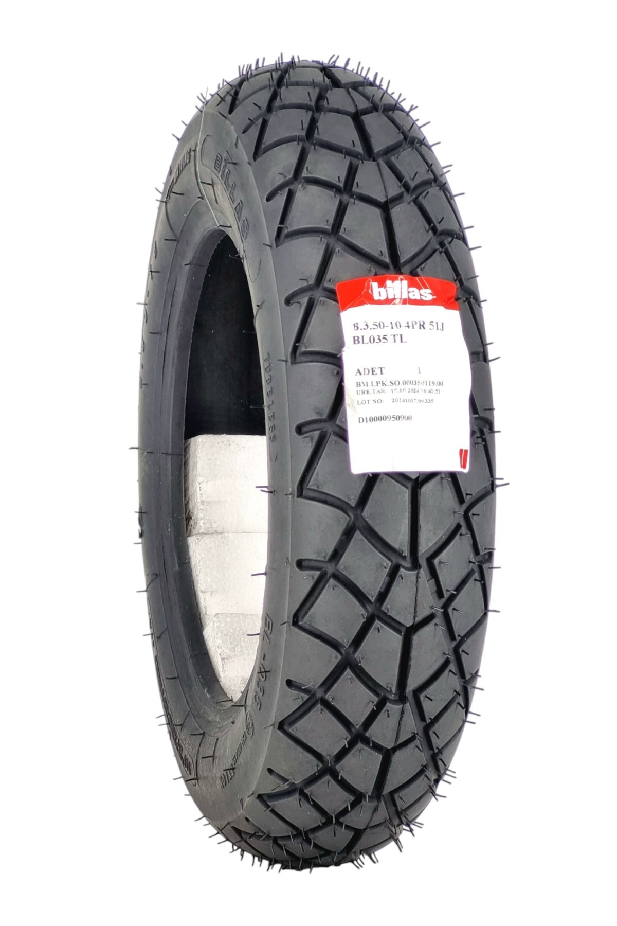 Billas MOTOSİKLET LASTİK 350-10 TL (TUBELESS - DUBLEKS) BL35