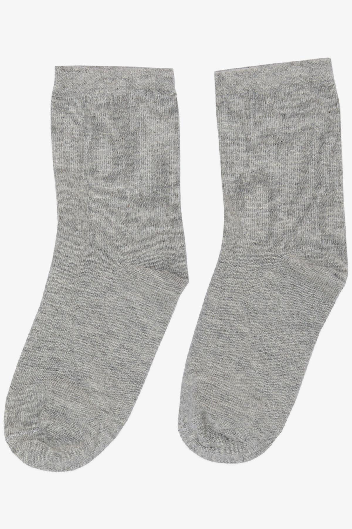 Plus Girl Socket Socks Basic 1-10 Years, Gray Melange