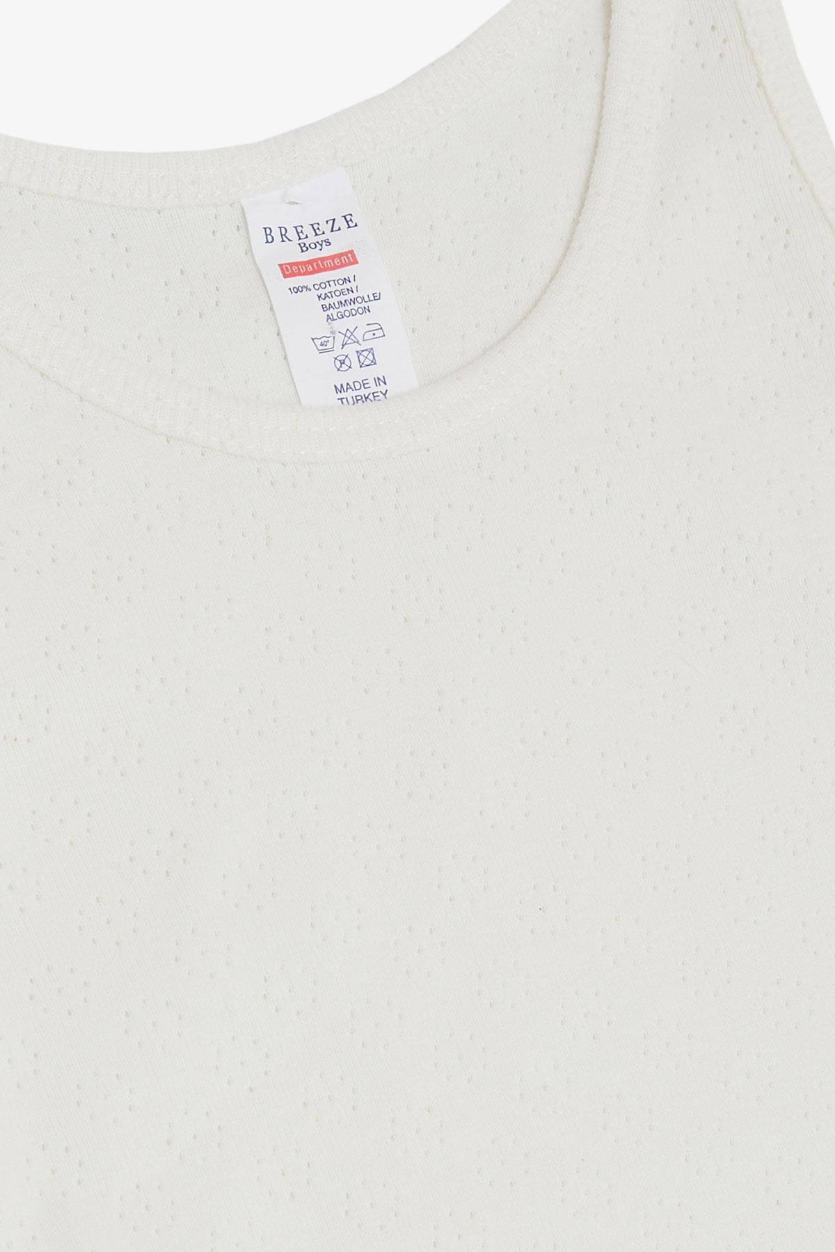 Breeze Erkek Bebek Çıtçıtlı Atlet Zıbın Body Jakarlı 9 Ay-3 Yaş, Ekru fotoğrafı 3 (önizleme)