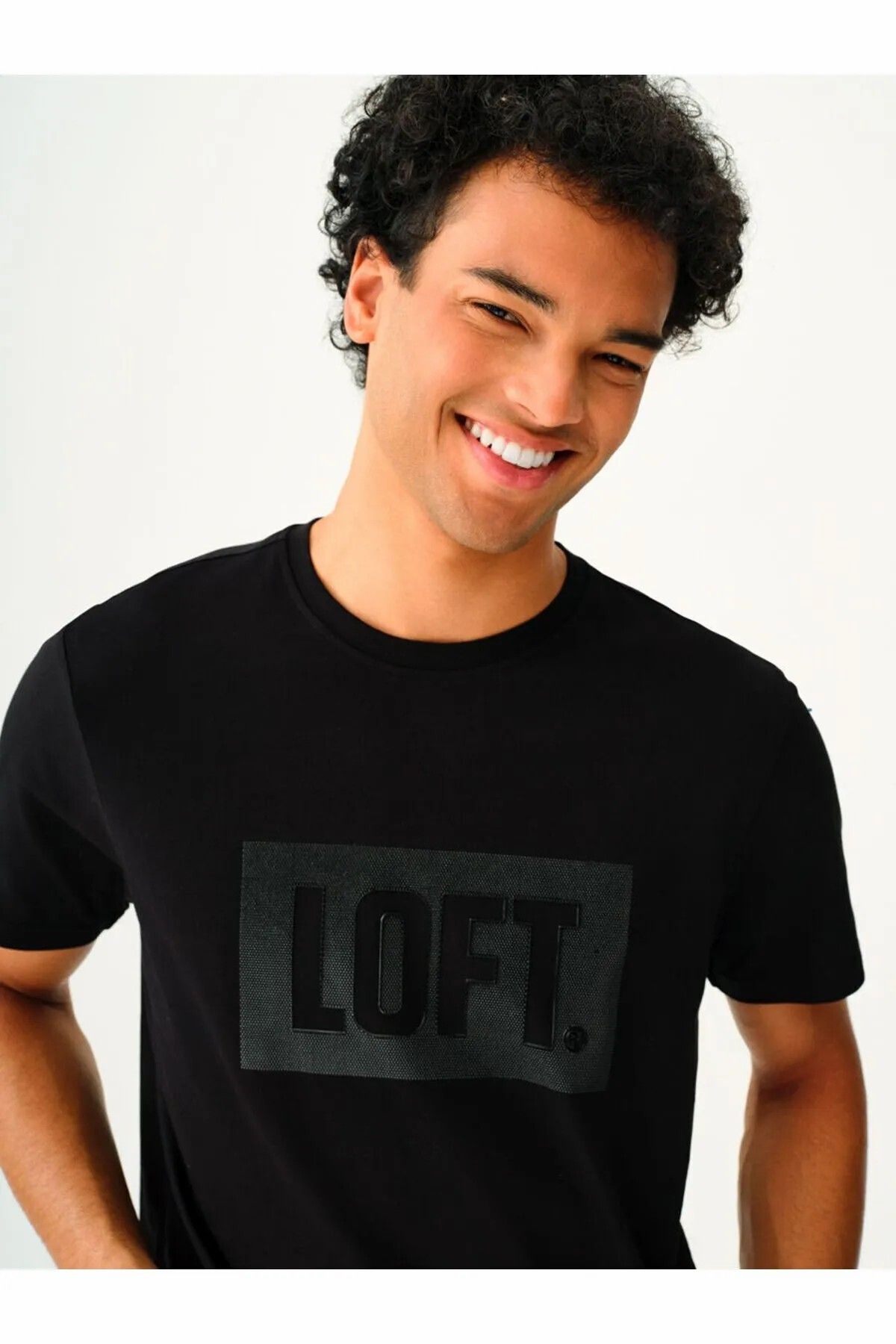 Loft-Men's Black T-Shirt Lf 2037310   - m Tss Coded, White and Black 4