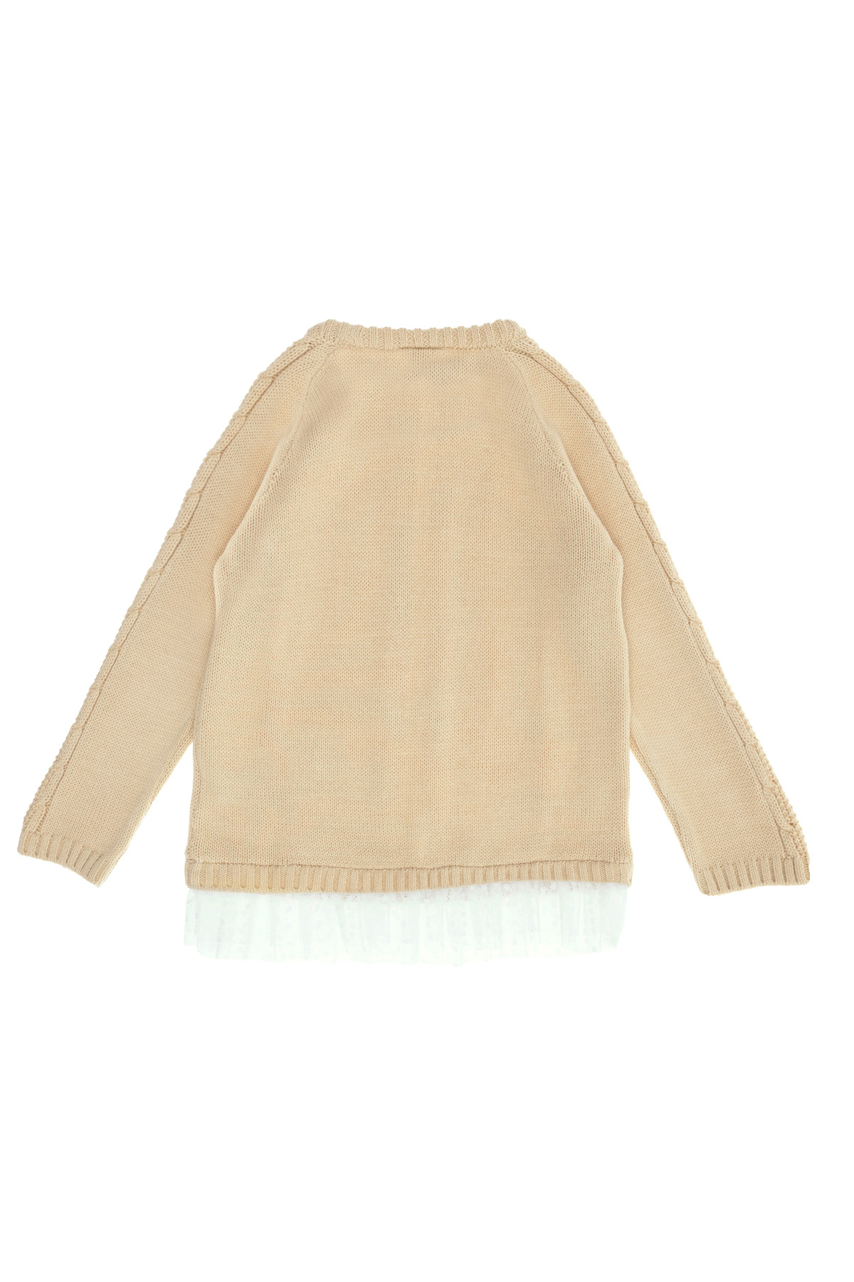 U.S. Polo Assn.-Pulover crem Melange pentru fete - 50254081 -VR159 2