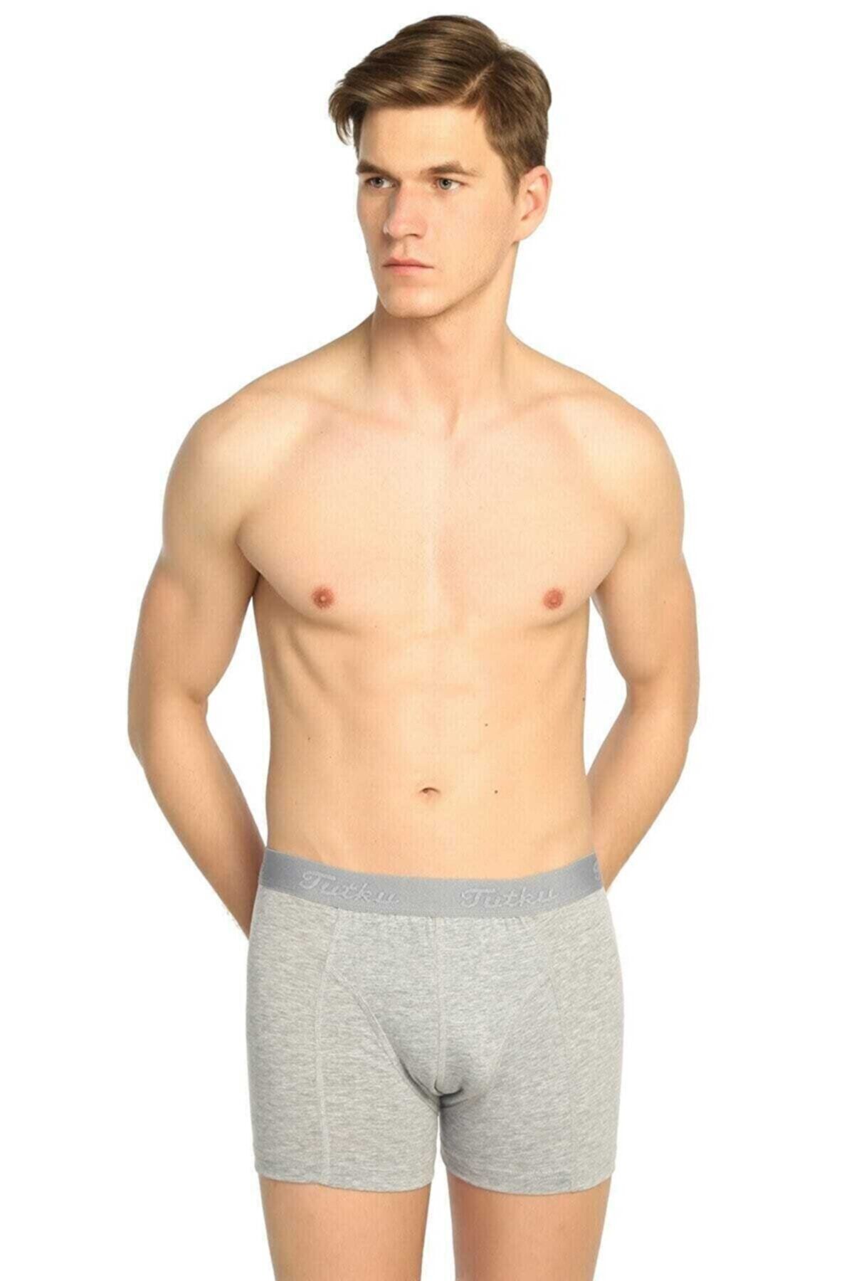 KEYAL Tutku Ter0114 Elastan Boxer (6 Adet) | GRİ