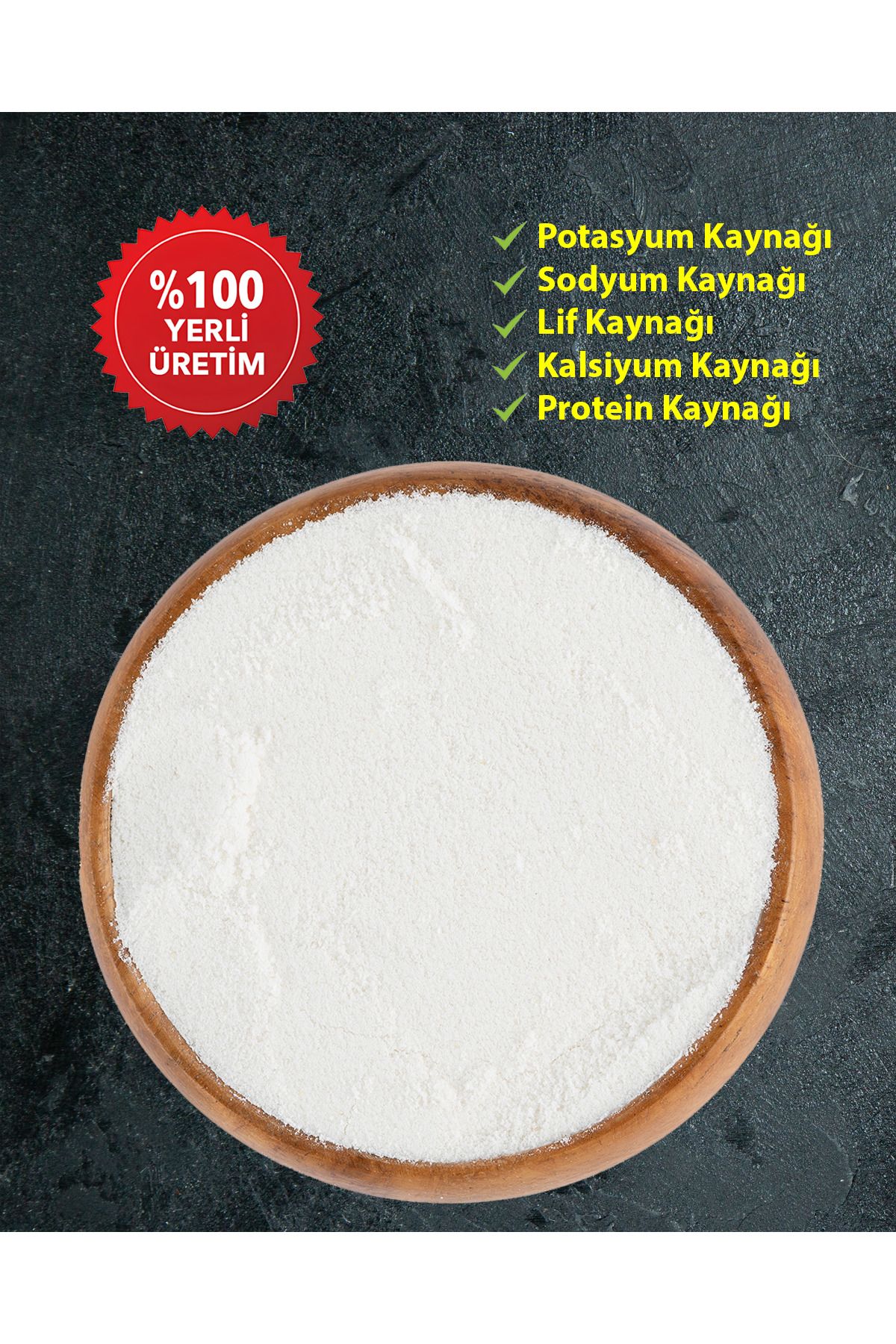 Galip Bakliyat Doğal Katkısız Taş Değirmen Pirinç Unu 1 Kg