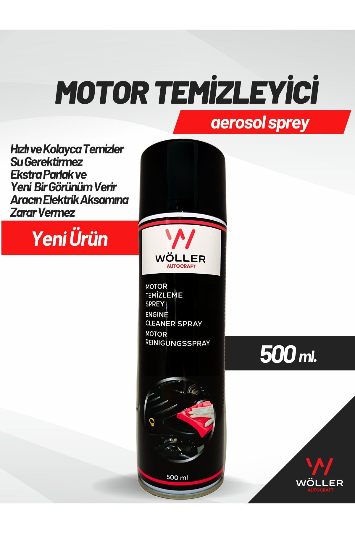 Elioure Susuz Motor Temizleme Spreyi Motor Temizleyici 500 Ml.