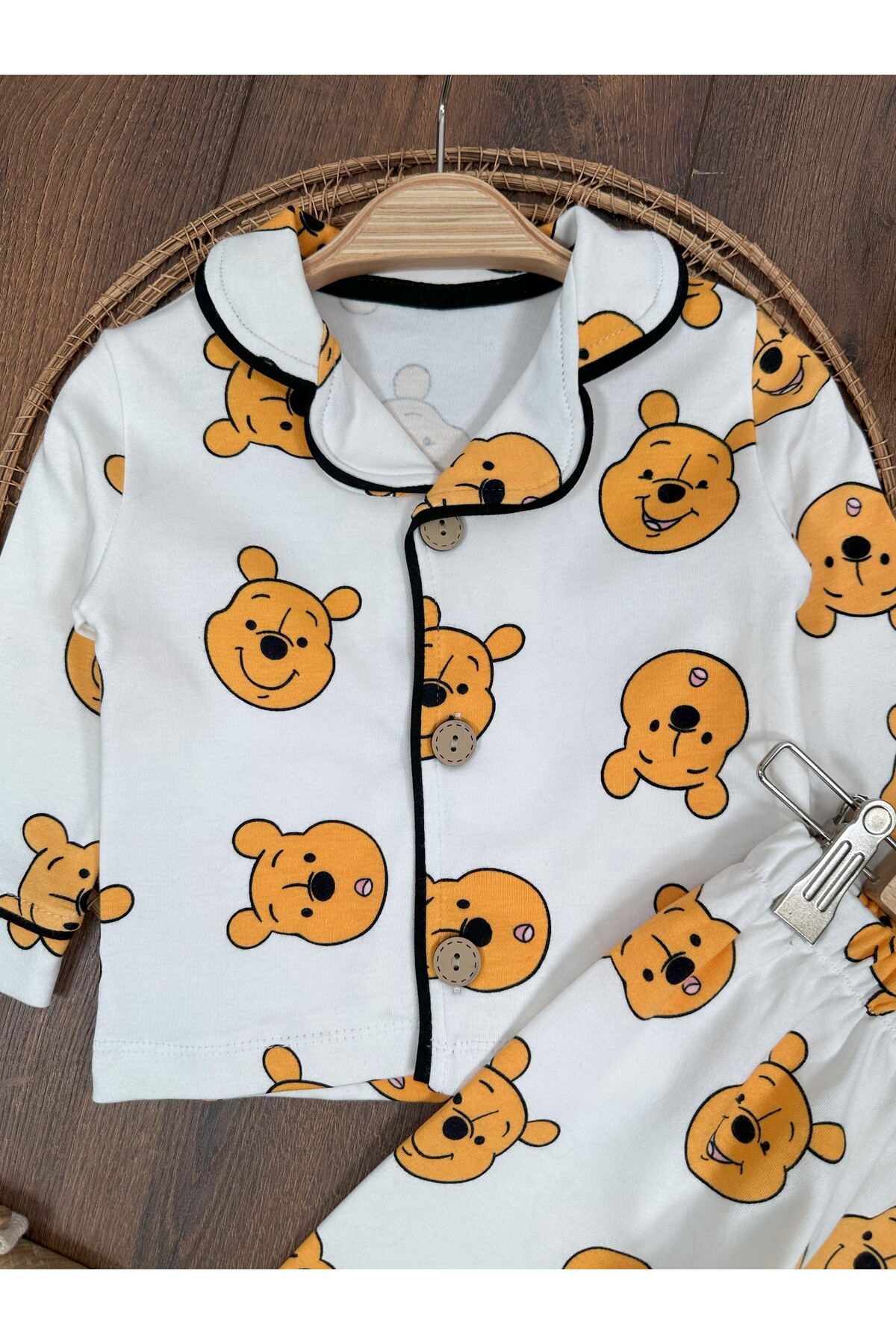 tiwitibaby Bebek ve Çocuk Pijama %100 Pamuk Yumuşak Doku Önden Düğmeli Mevsimlik Erkek Bebek Pijama Takımı fotoğrafı 5 (önizleme)