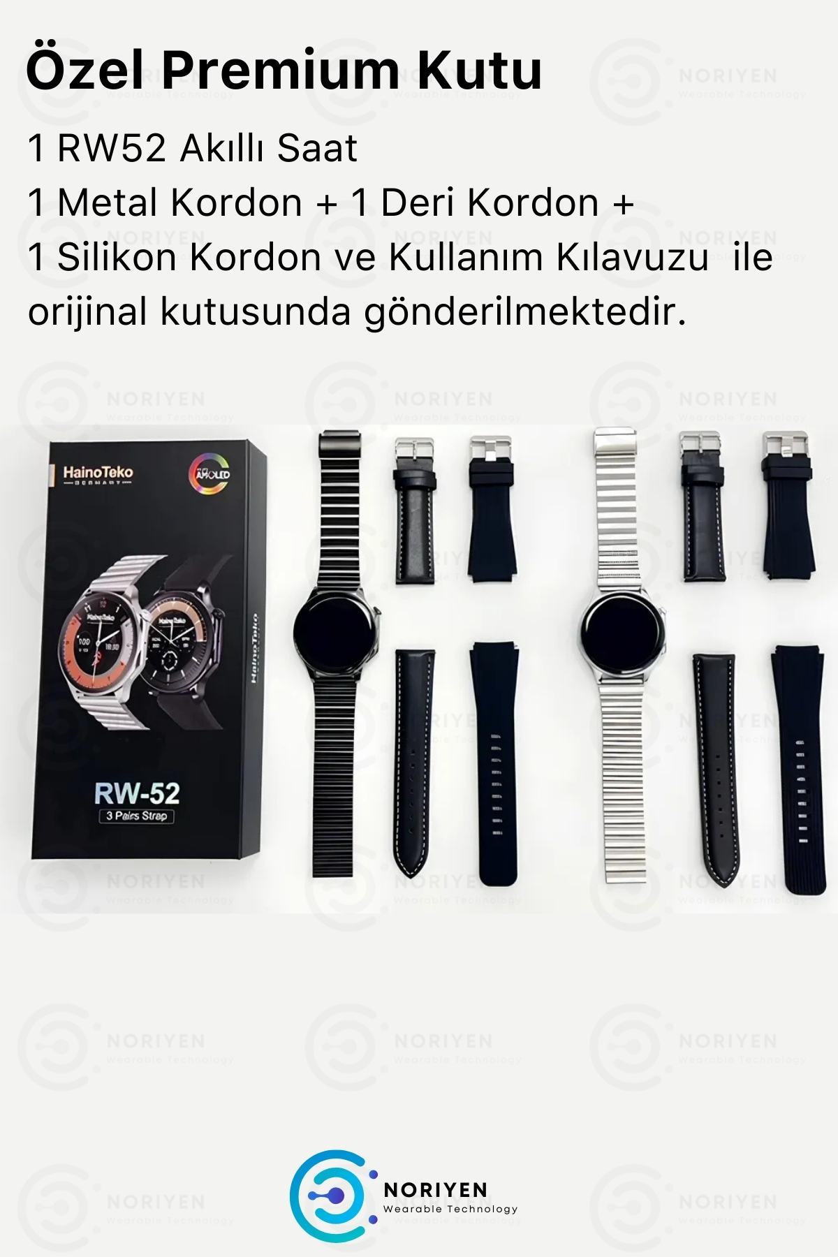 Yeni Nesil Super Amoled HD Ekran 1.65 İnç RW 52 Spor Sağlık Sensörlü iOS Android Uyumlu Akıllı Saat