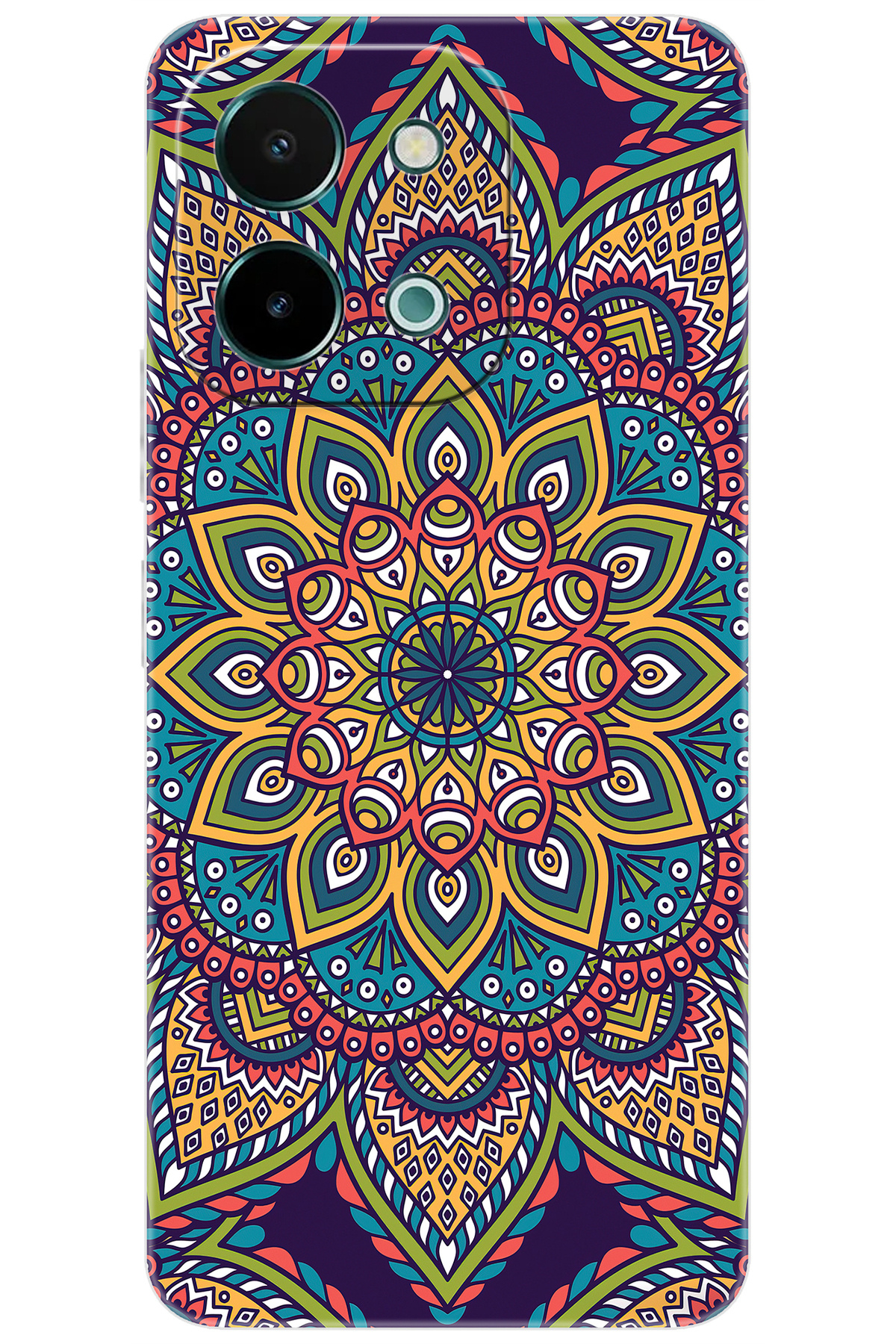 Vivo Y28 (V2352) Compatible Sheath Pattern Printed Silicone Mandala Vector Design NGO:502 CP-at84JxU