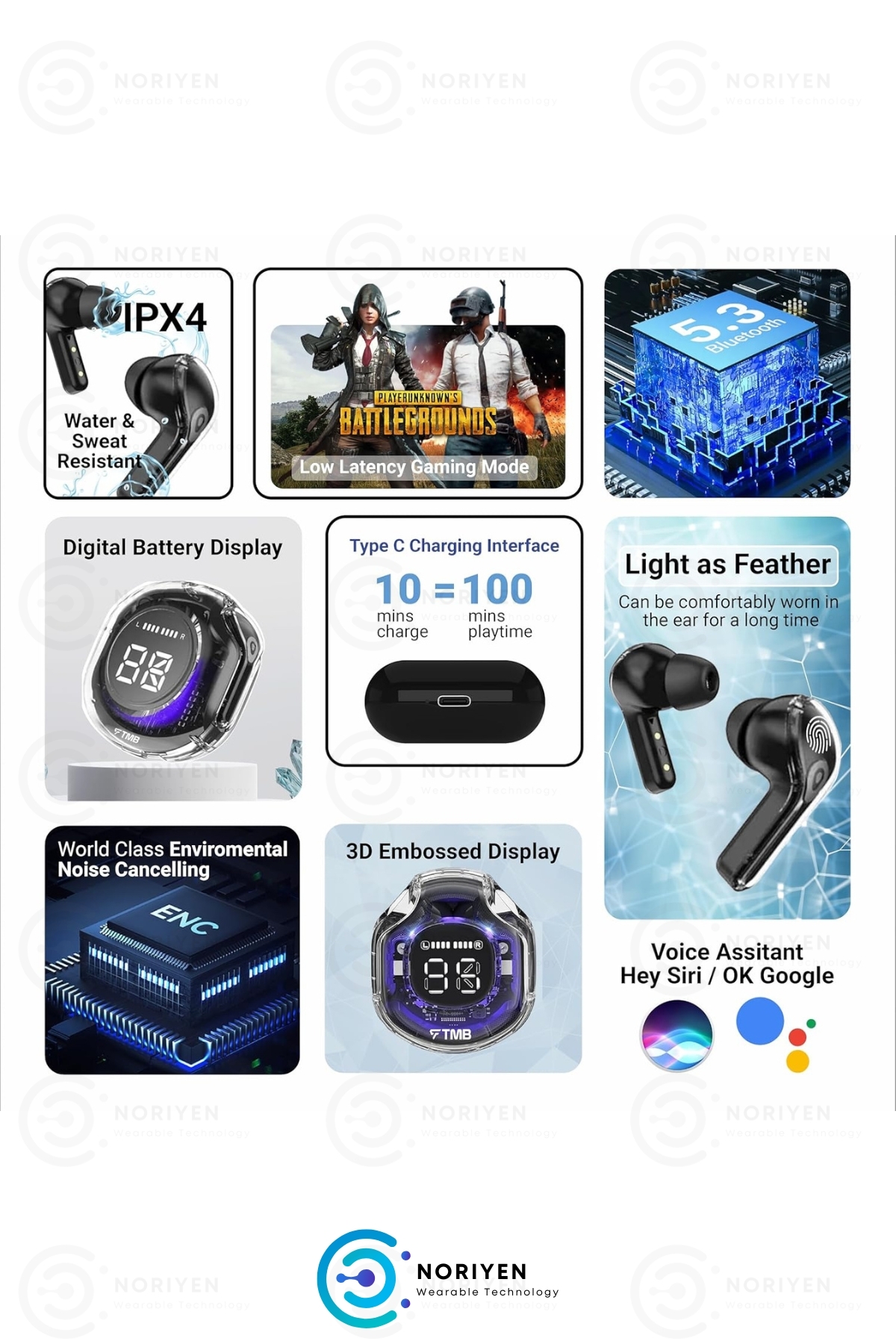 Yeni Nesil Ultrapods Pro 8D Stereo Ses Powerbanklı Ios Android Uyumlu Gaming Bluetooth 5.3 Kulaklık