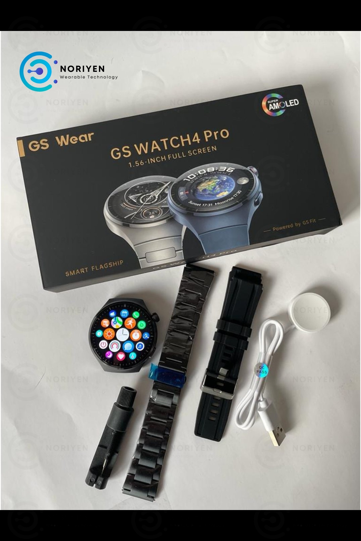 Yeni Nesil Super Amoled HD Ekran Gs Watch Pro 4 Spor Sağlık Sensörlü iOS Android Uyumlu Akıllı Saat