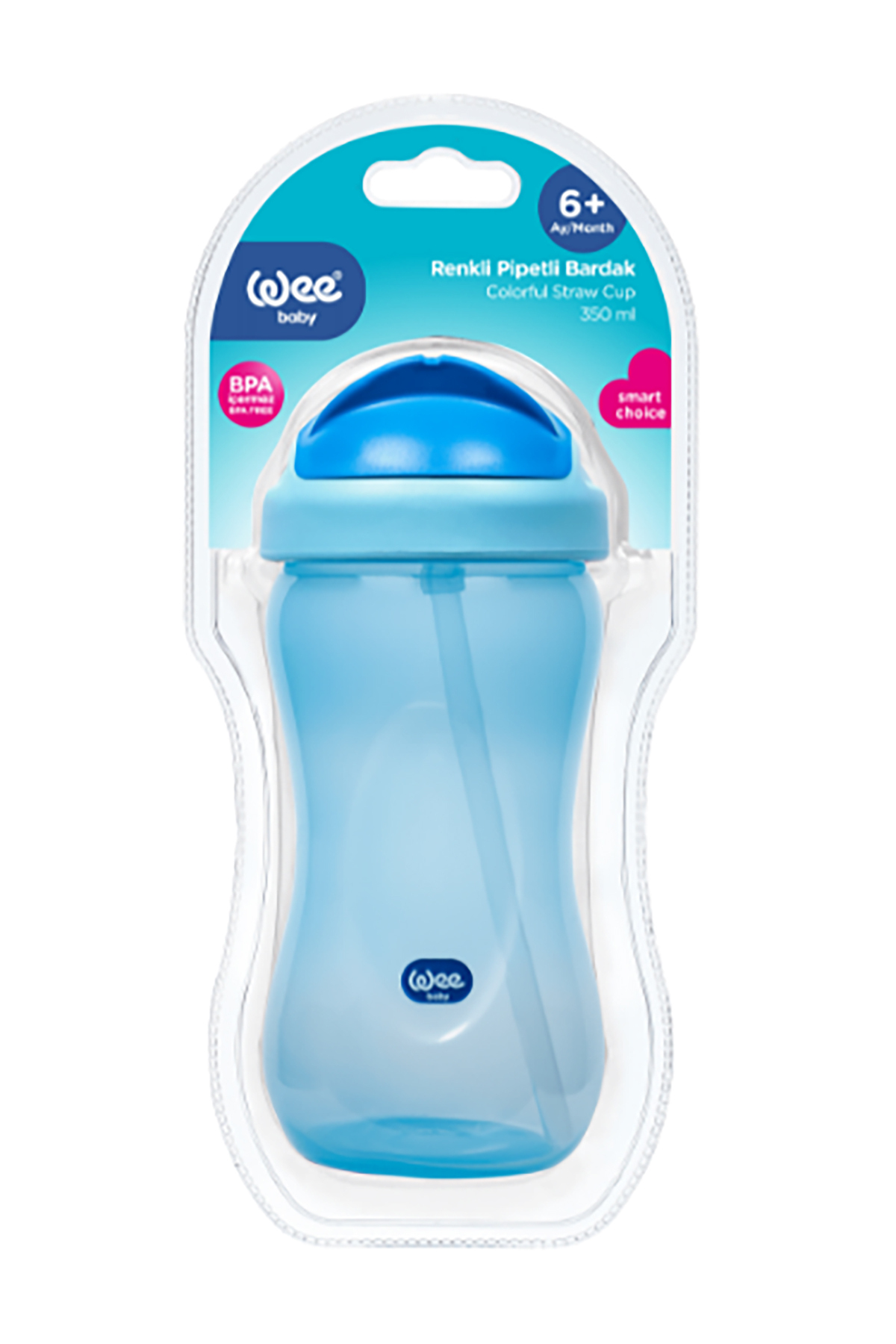Wee Baby Pipetli Bardak 350 ml Mavi fotoğrafı 3 (önizleme)