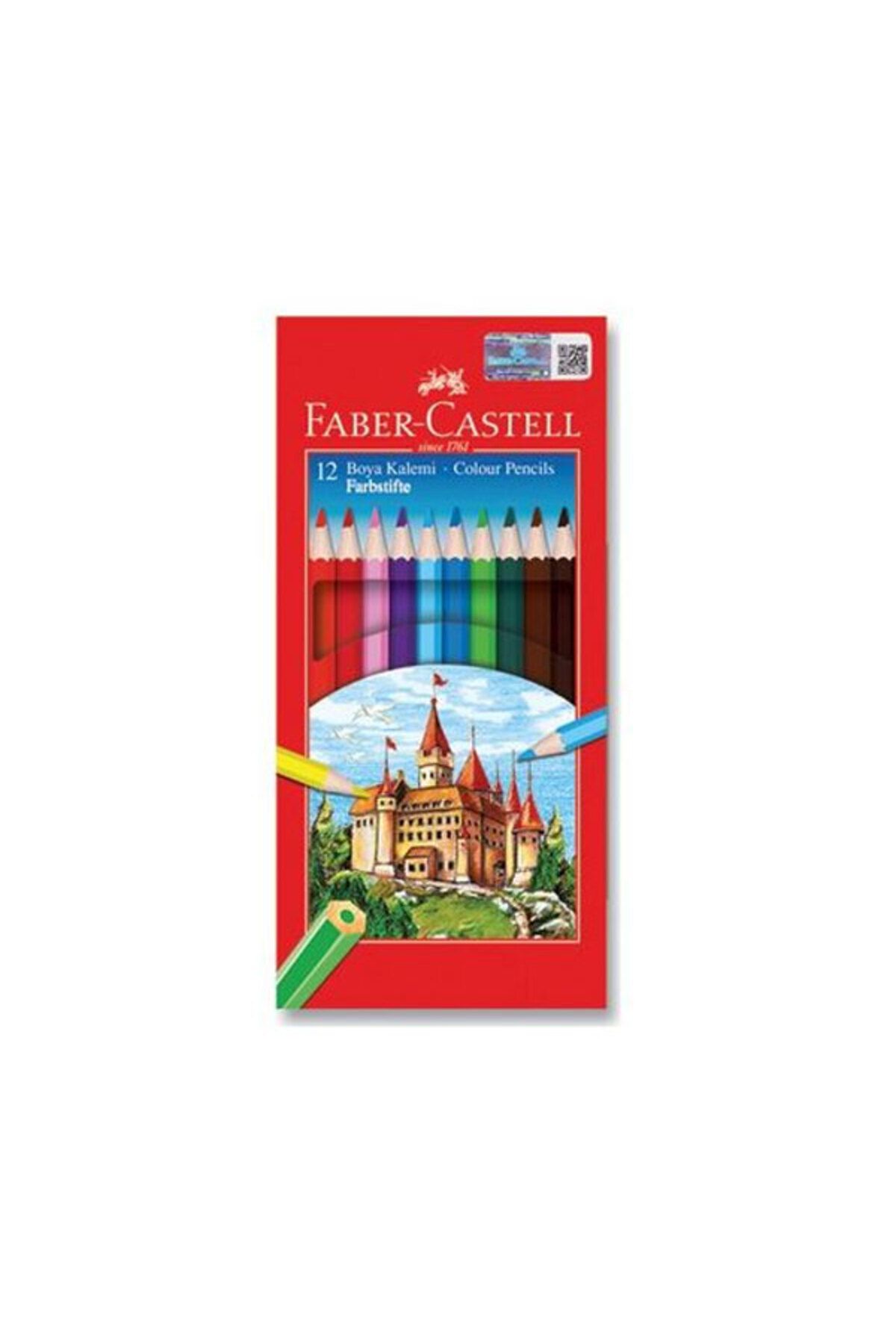 Faber Castell Tam Boy Boya Kalemi 12 Renk Karton Kutu 116312