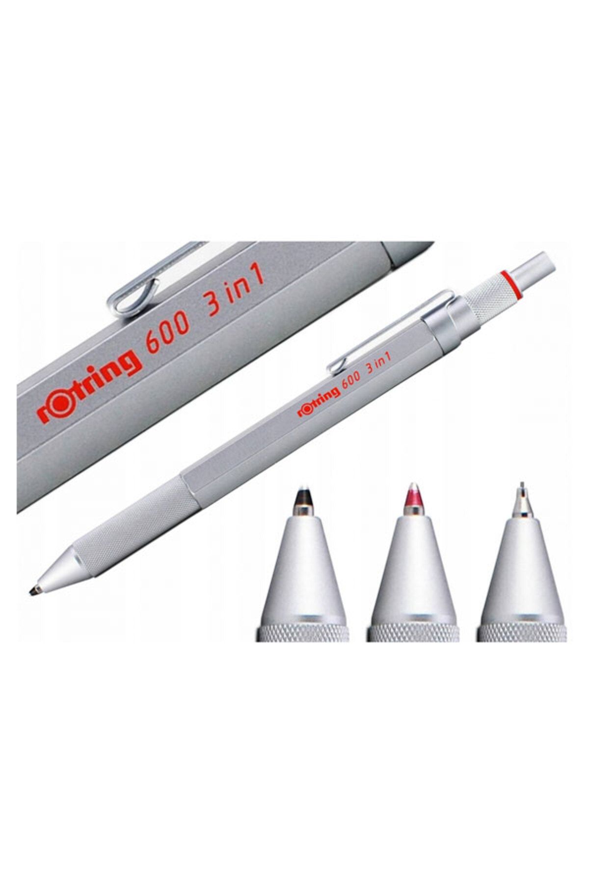 Rotring-600 Chrome Multipen Three Function Pen 4