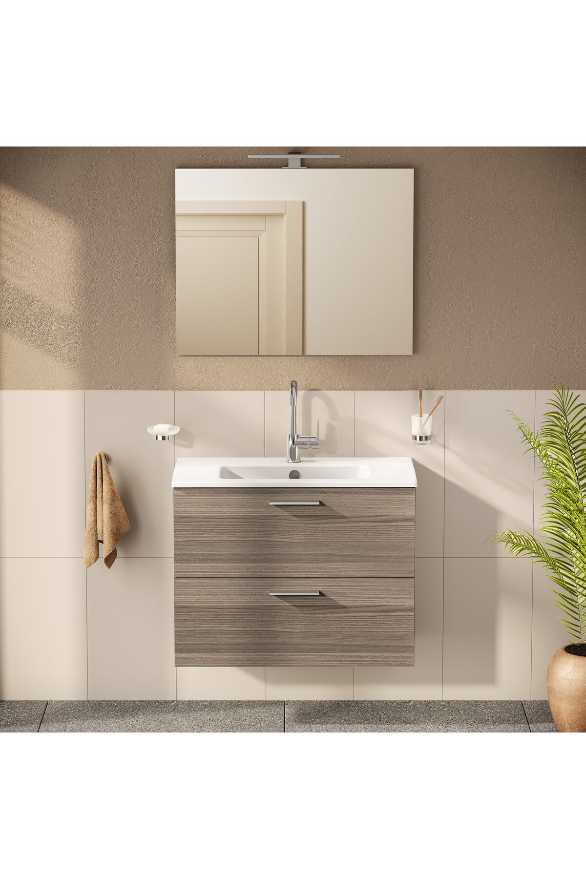 VitrA-Mia 75101 - 80 cm Cordoba Bathroom Cabinet Set with Drawers 2