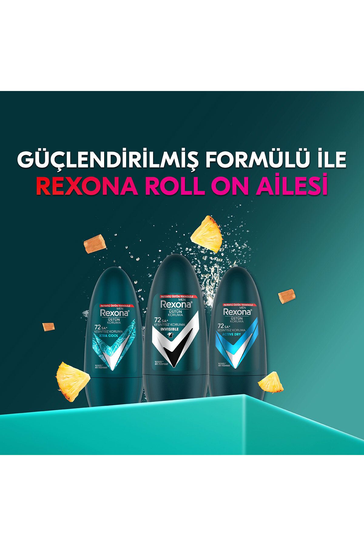 دئودورانت رول اون مردانه اینویسیبل با 72 ساعت حفاظت مستمر و فرمول بدون الکل – 50 میلی‌لیتر Rexona