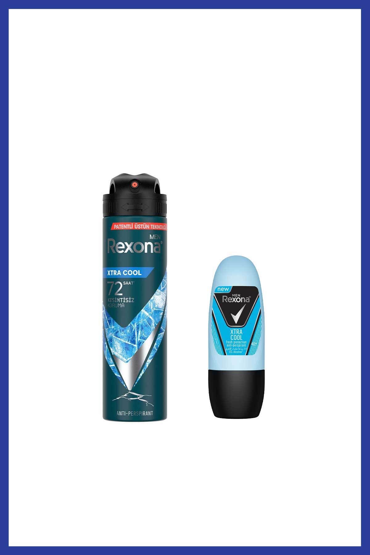 دئودورانت اسپری و رول اون مردانه ایکسترا کول 150 میلی‌لیتر و 20 میلی‌لیتر  Rexona