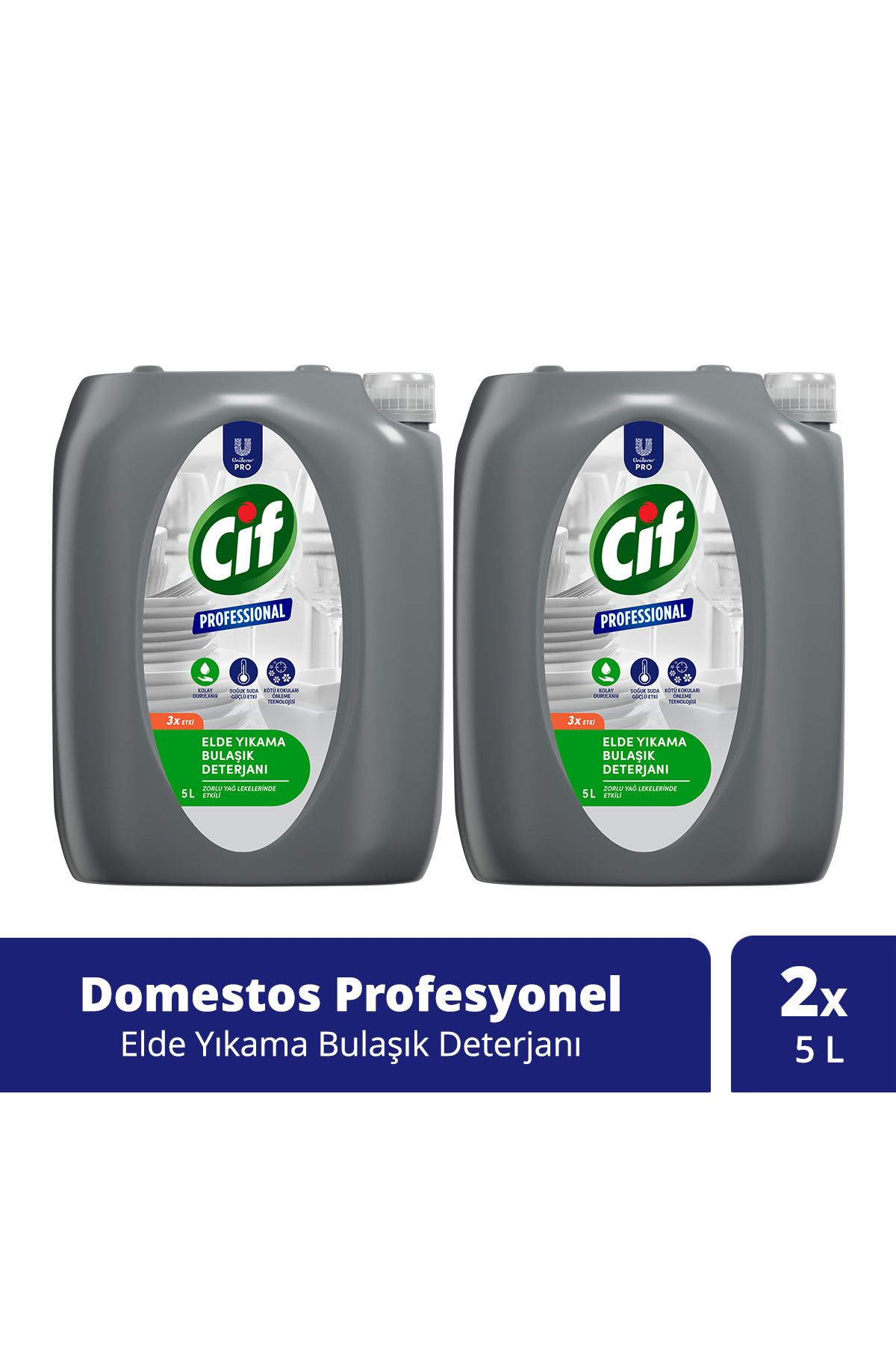 Cif Profesyonel Bulaşık Deterjanı Elde Yıkama 5 L X2