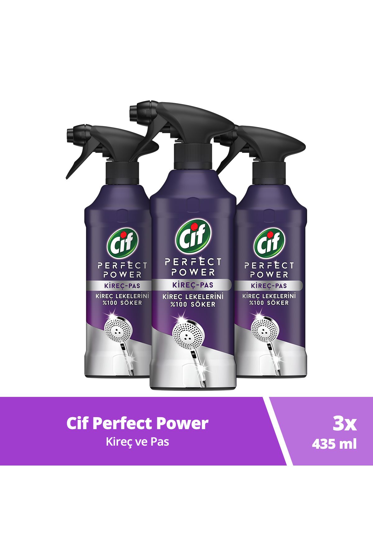 Perfect Power Sprey Kireç Ve Pas Kireç Lekelerini %100 Söker 435 ml 3adet