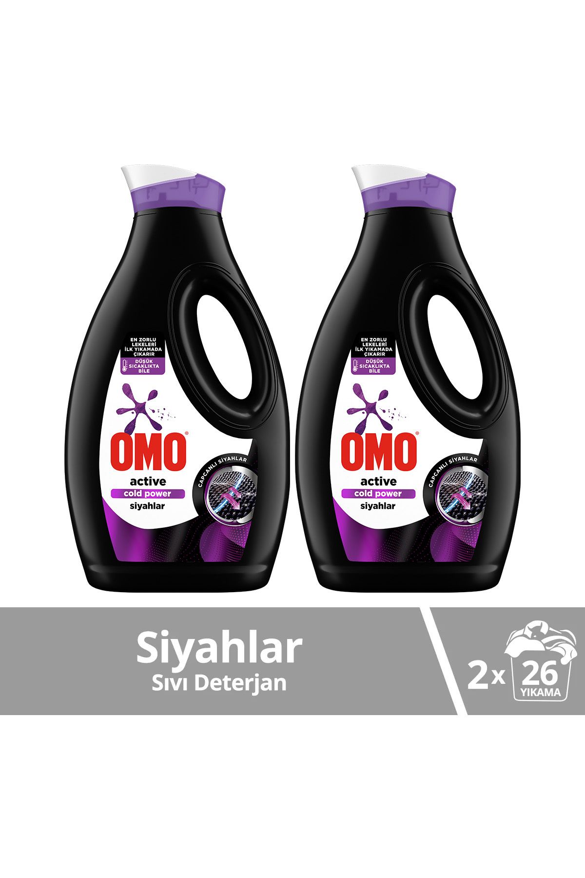 Omo Sıvı Çamaşır Deterjanı Siyahlar Için Siyahları Korur Zorlu Lekeleri Çıkarır1690 ml 2 Adet